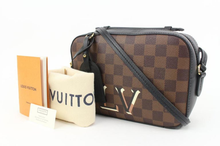 Louis Vuitton Discontinued Damier Ebene Santa Monica Crossbody Camera Box  29lk37 For Sale at 1stDibs