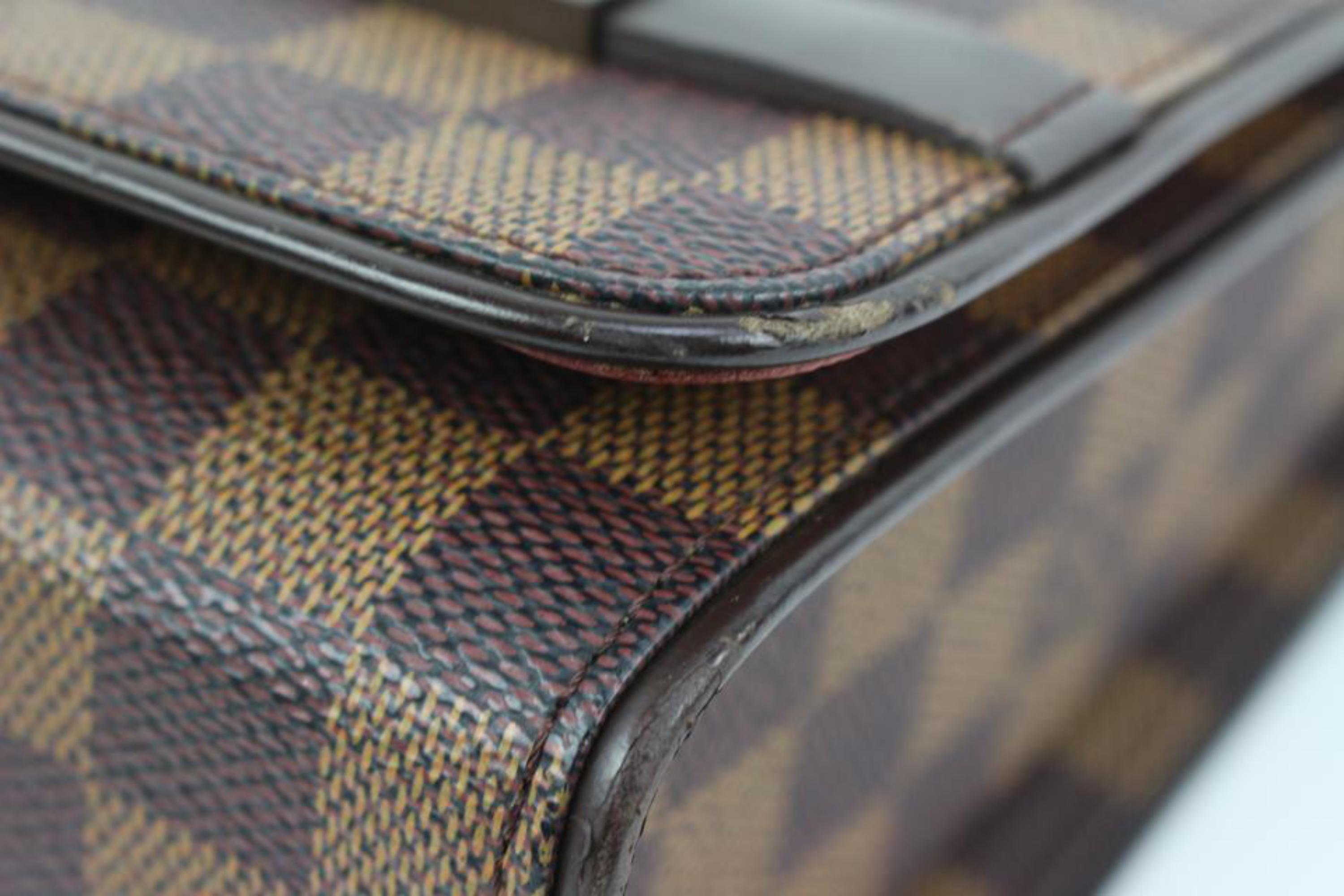 Louis Vuitton Discontinued Damier Ebene Tribeca Carre Flap Shoulder Bag 99lv310s For Sale 2