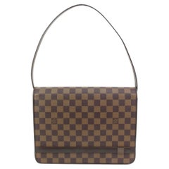 Louis Vuitton Discontinued Damier Ebene Tribeca Carre Flap Shoulder Bag 99lv310s
