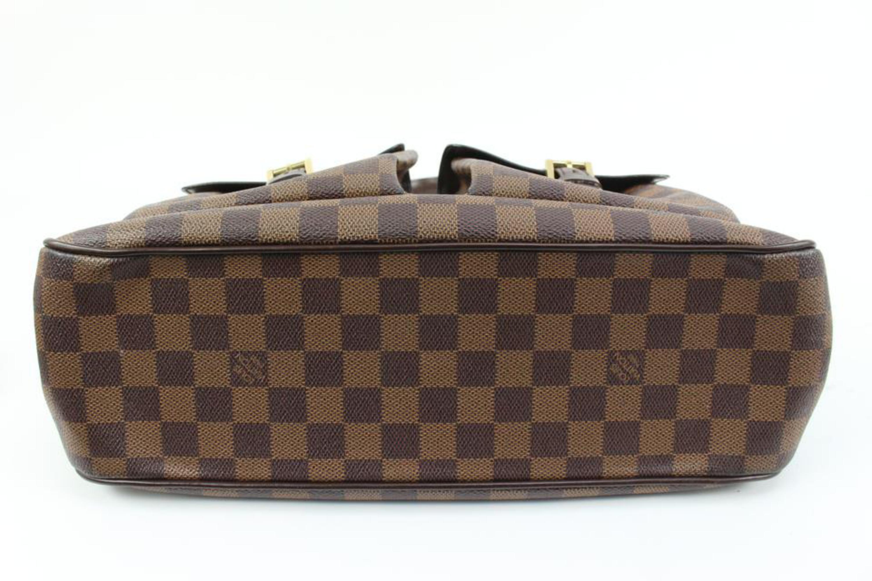 Women's Louis Vuitton Discontinued Damier Ebene Uzes Manhattan Shoulder Bag 5lk323s For Sale