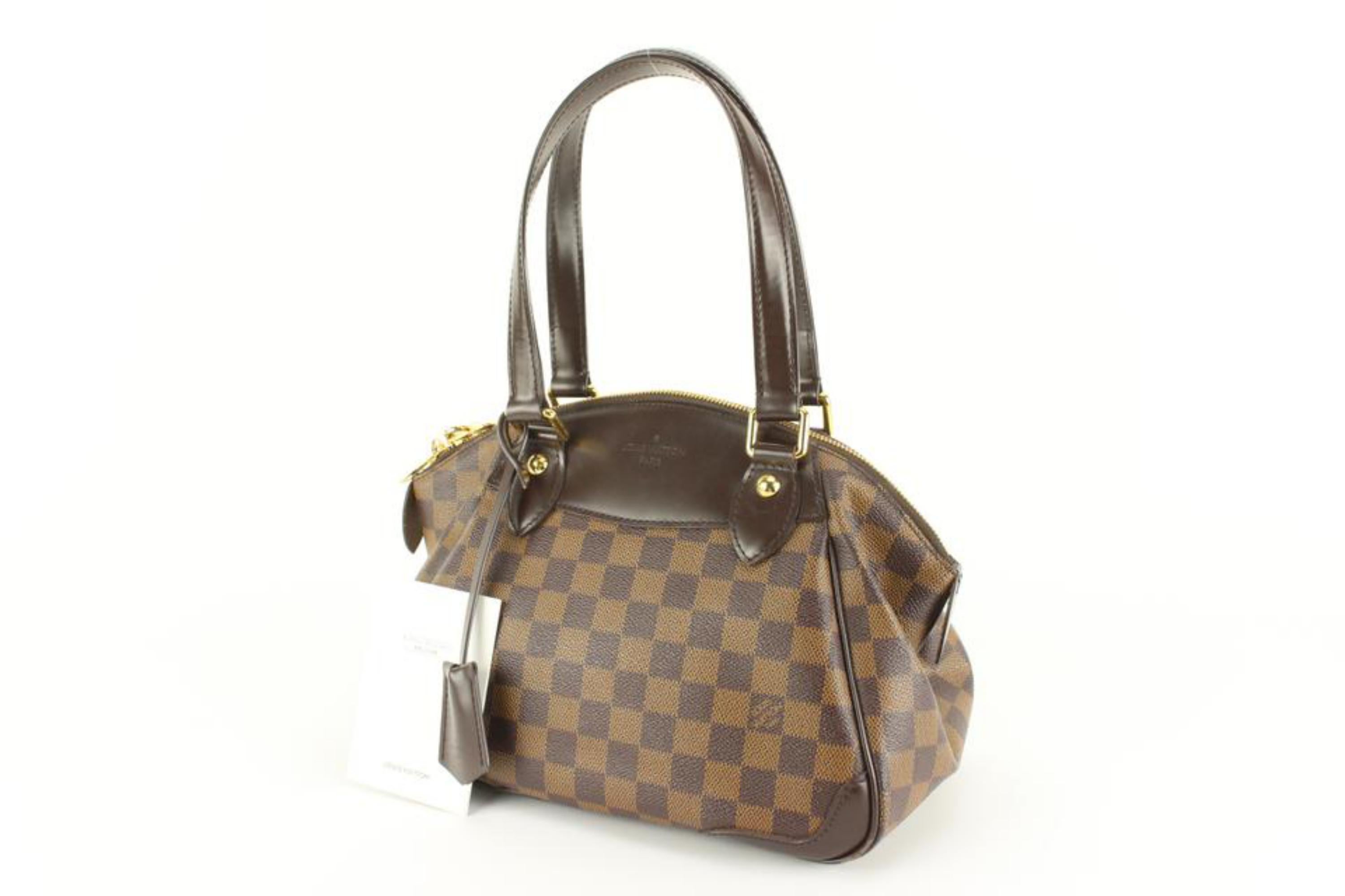 Louis Vuitton Discontinued Damier Ebene Verona PM Bowler Shoulder Bag 20lk53s For Sale 3