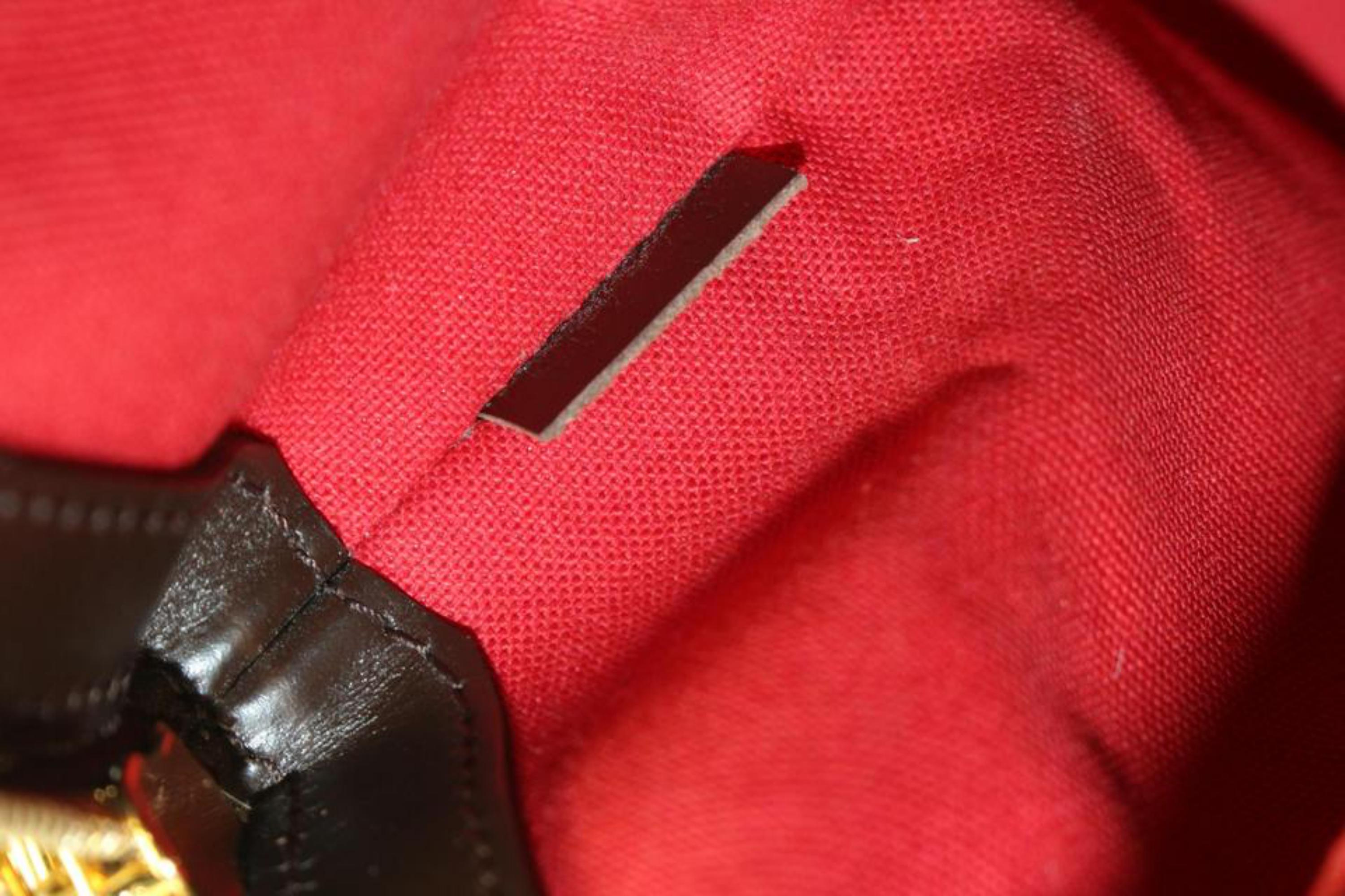 Louis Vuitton Discontinued Damier Ebene Verona PM Bowler Shoulder Bag 20lk53s For Sale 2