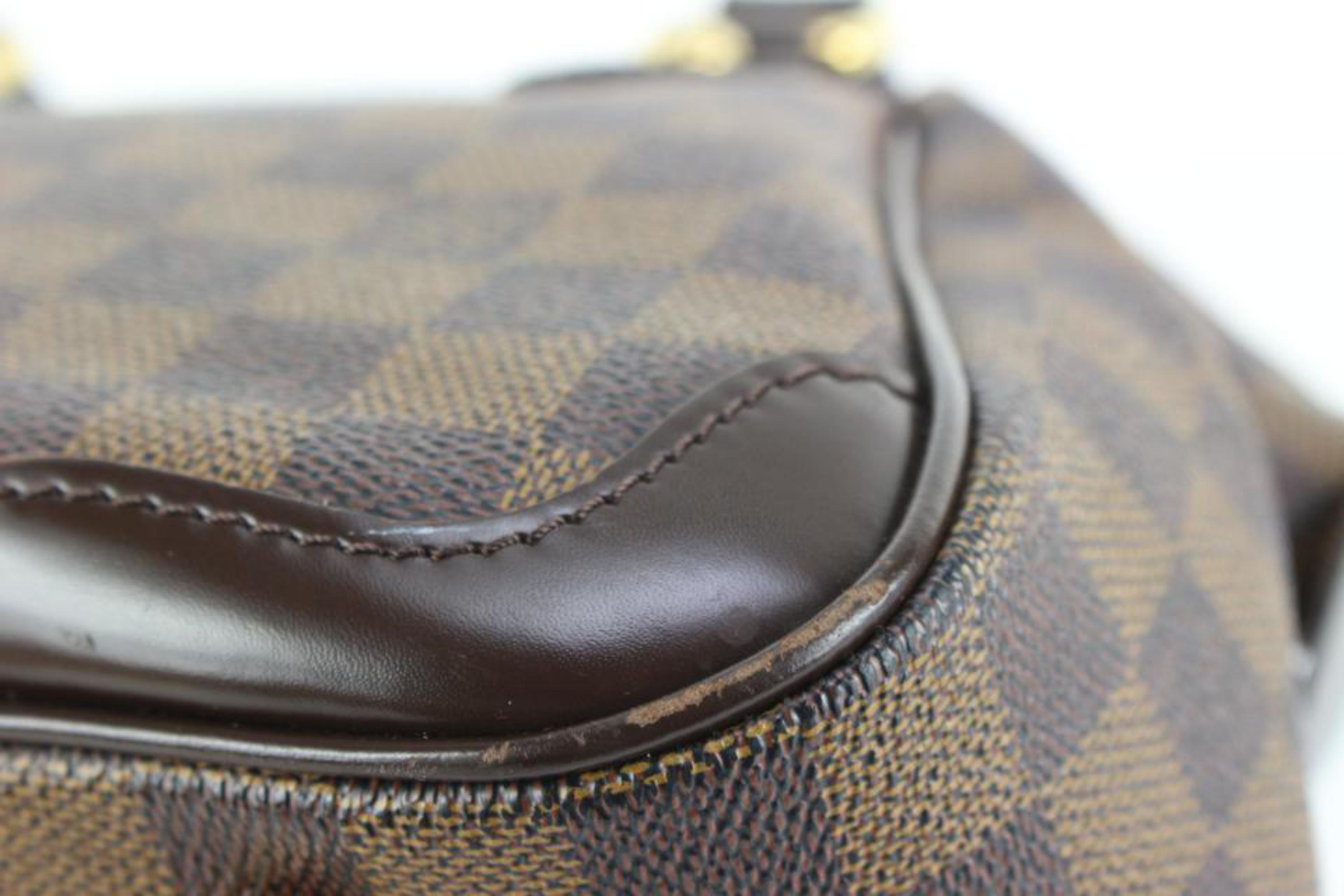 Brown Louis Vuitton Discontinued Damier Ebene Verona PM Bowler Shoulder Bag 20lk53s For Sale