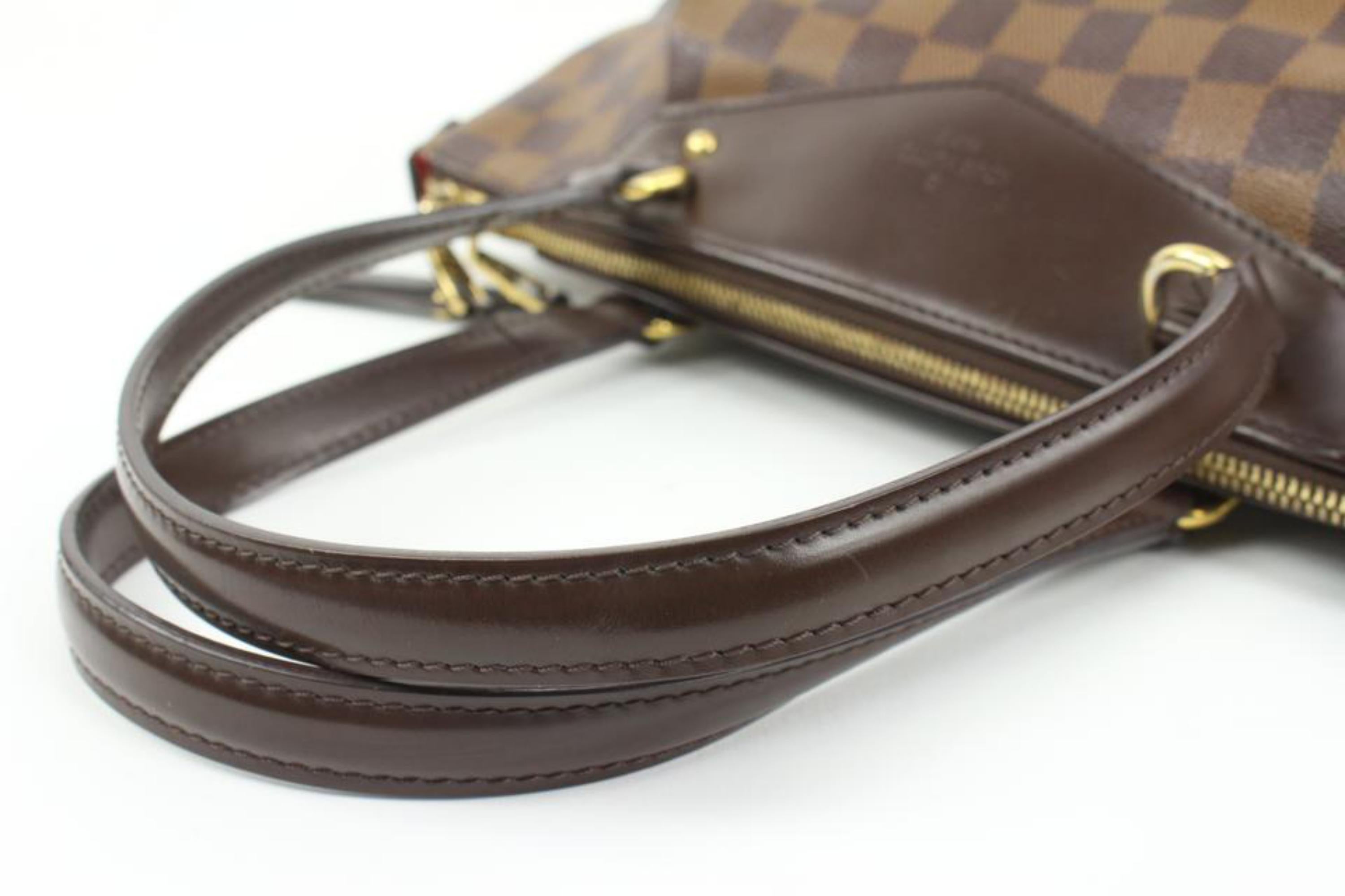 Brown Louis Vuitton Discontinued Damier Ebene Westminster PM Zip Tote Bag s27lv4 For Sale