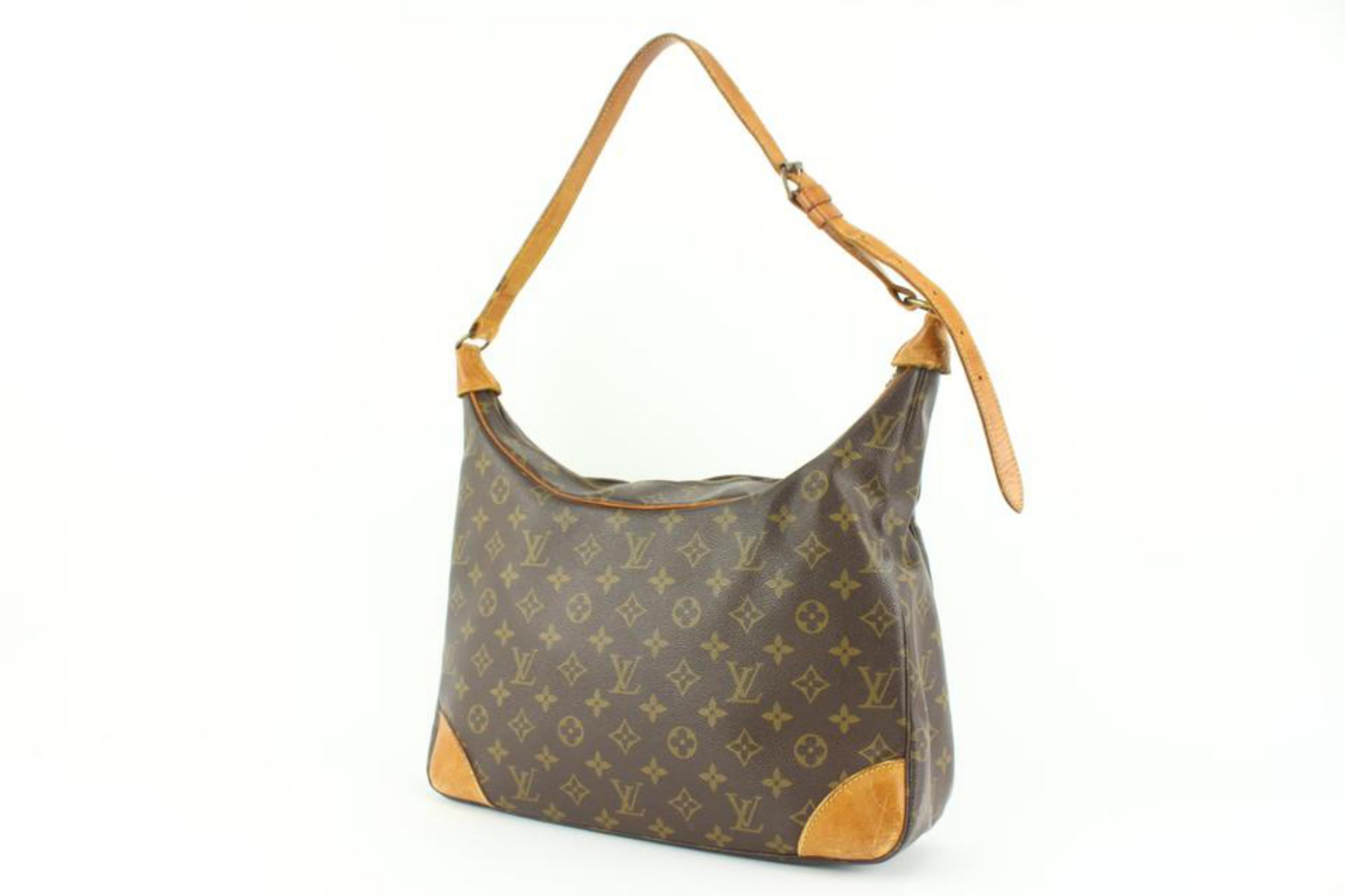 Louis Vuitton Discontinued Monogram Boulogne Zip Hobo Bag 13lv40 For Sale 4