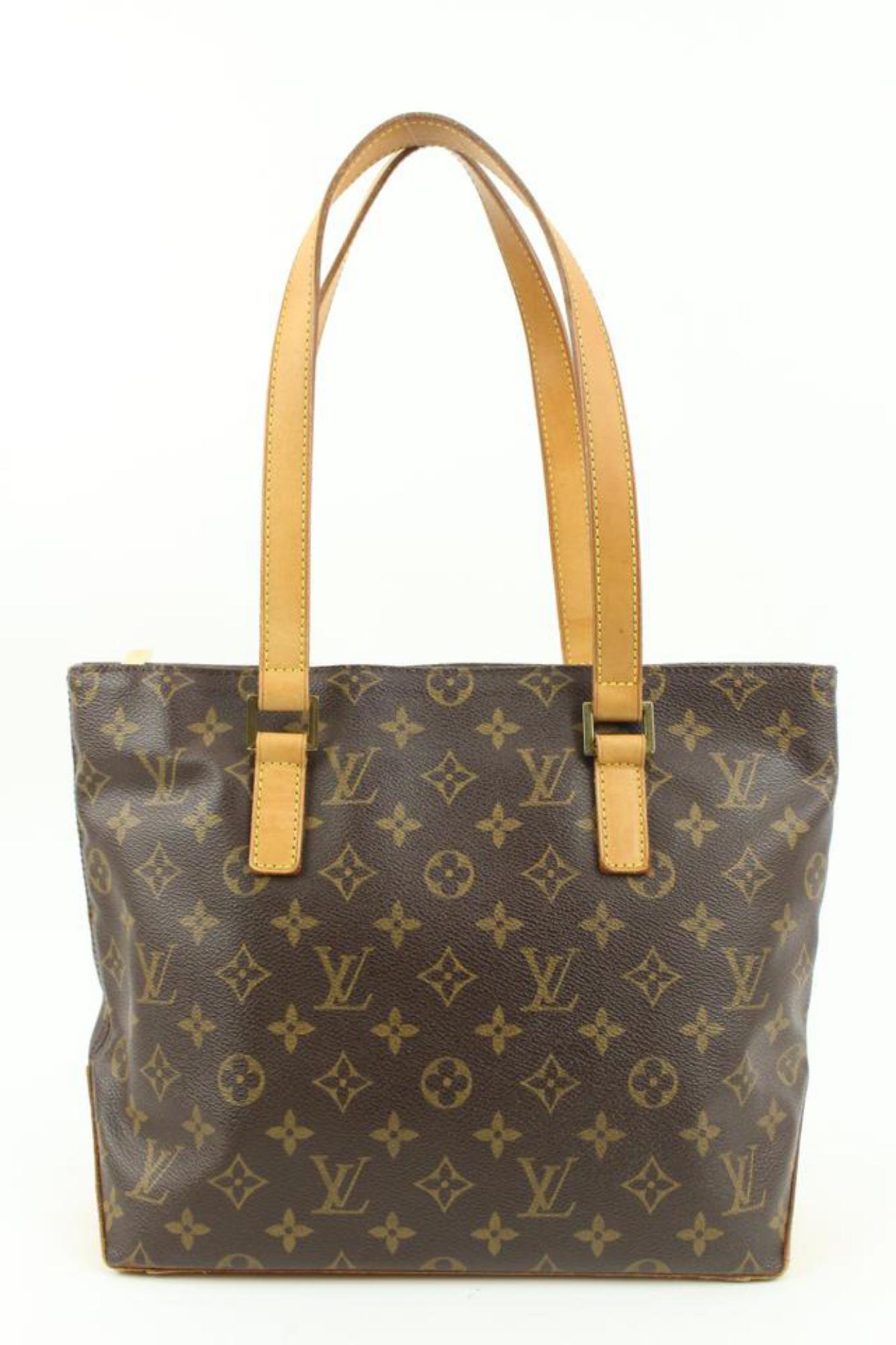 Louis Vuitton Discontinued Monogram Cabas Piano Zip Tote Shoulder Bag 70lv218s In Good Condition In Dix hills, NY