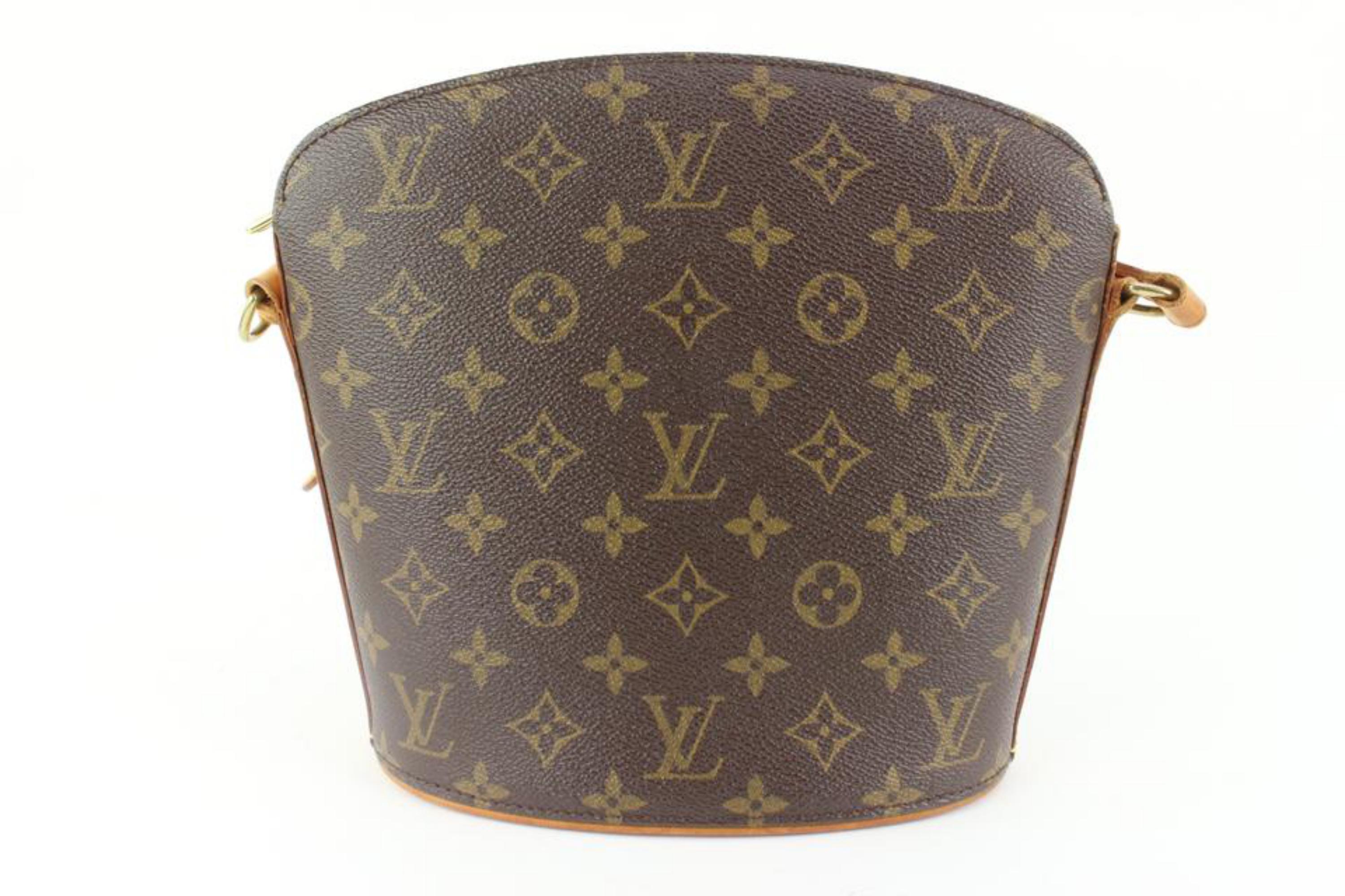 Louis Vuitton Discontinued Monogram Drouot Crossbody Bag 14lv3 In Good Condition For Sale In Dix hills, NY
