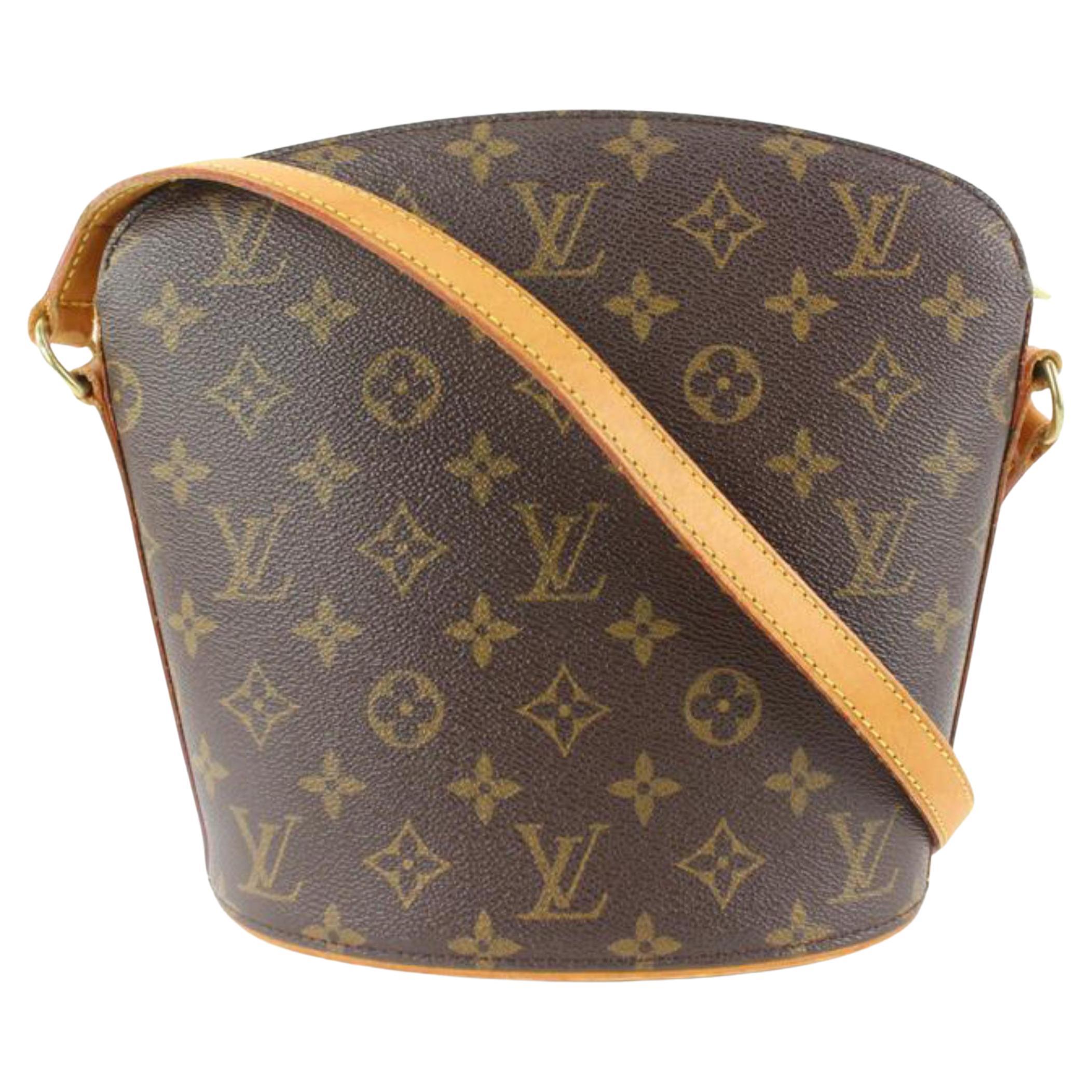 Louis Vuitton Discontinued Monogram Drouot Crossbody Bag 14lv3 For Sale