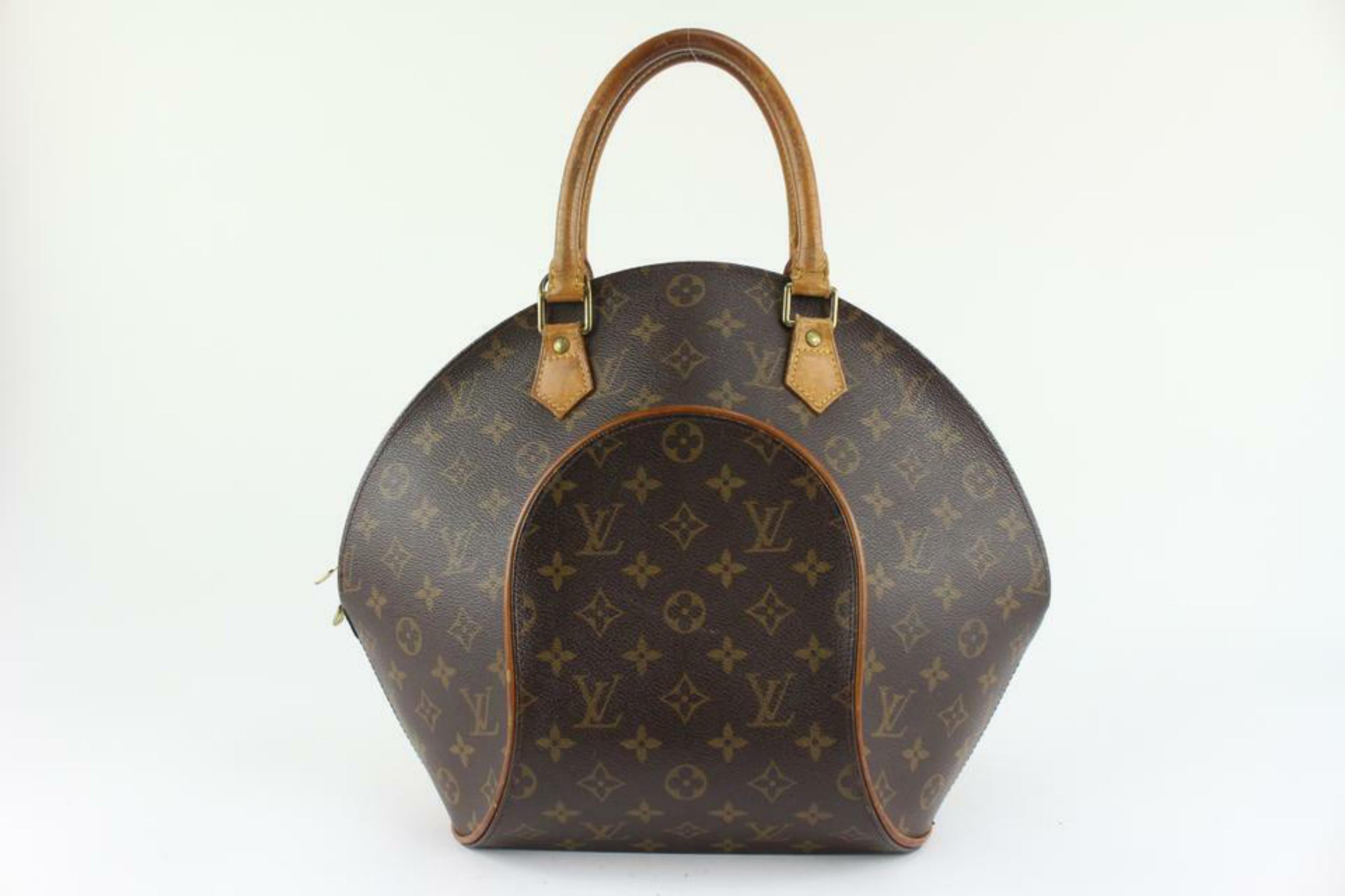 Women's Louis Vuitton Discontinued Monogram Ellipse MM Shell Bowler Bag 1LV27a