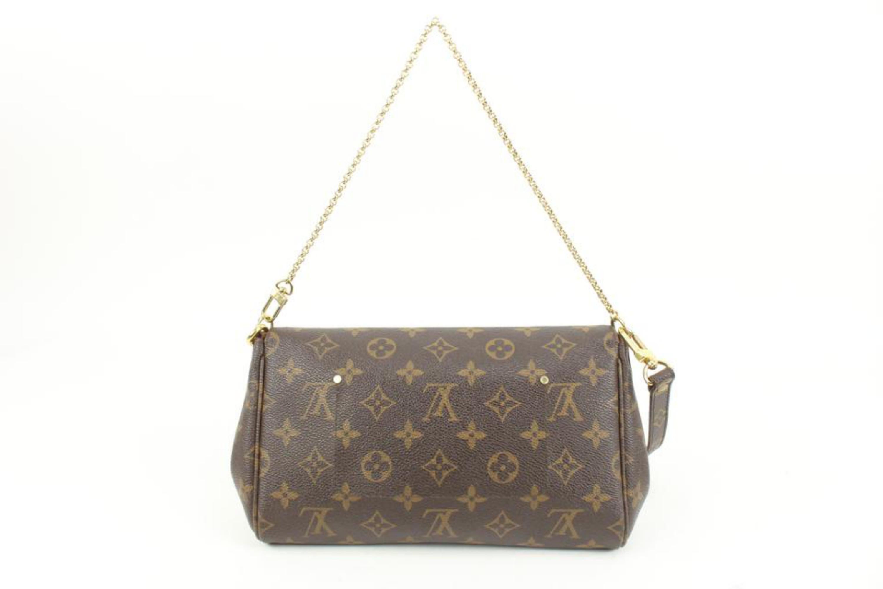 Louis Vuitton Discontinued Monogram Favorite MM Crossbody Flap 2way Bag 45lk10 In Good Condition In Dix hills, NY