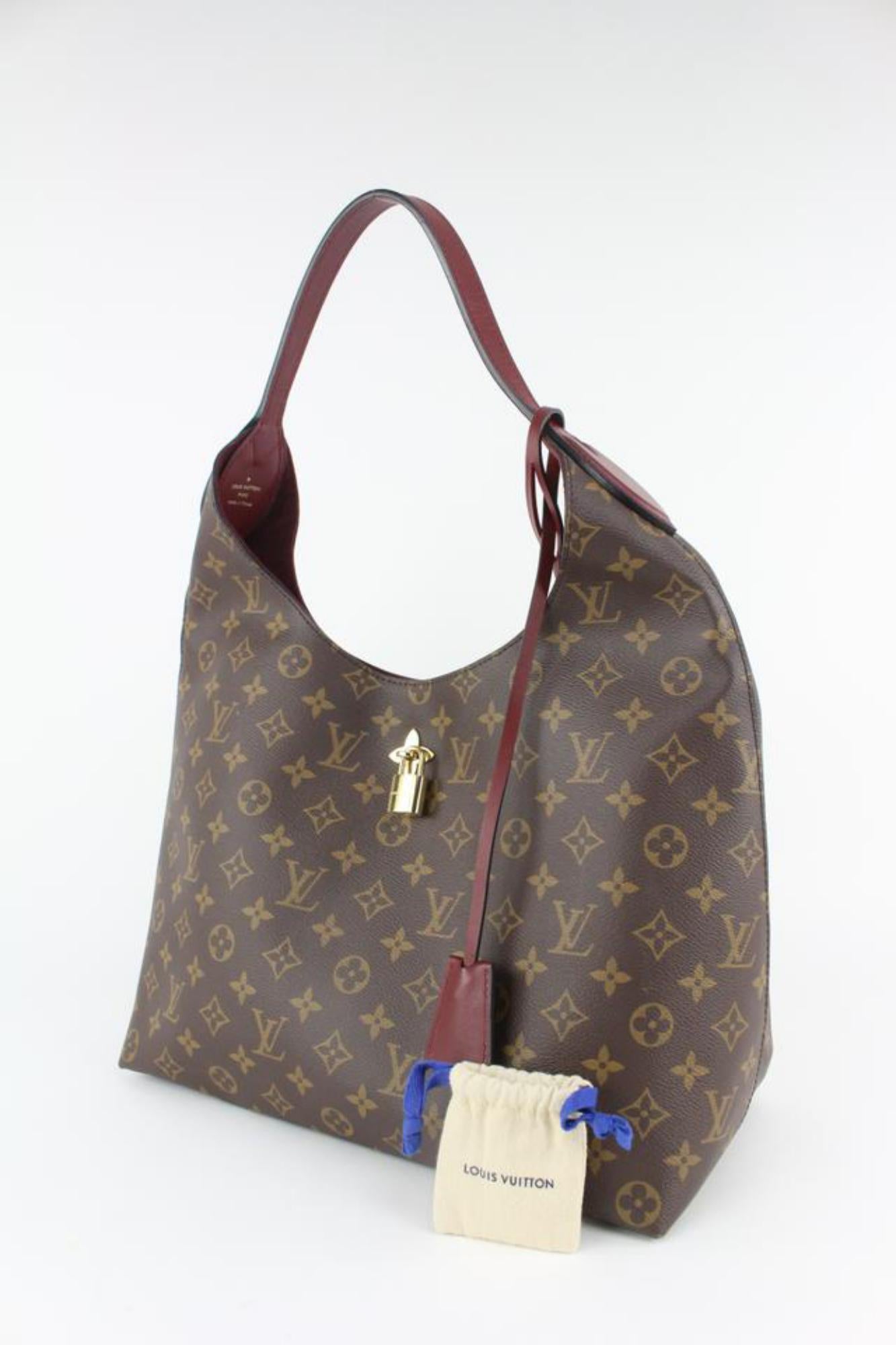 Louis Vuitton Discontinued Monogram Flower Hobo Artsy 121lv34 For Sale 4