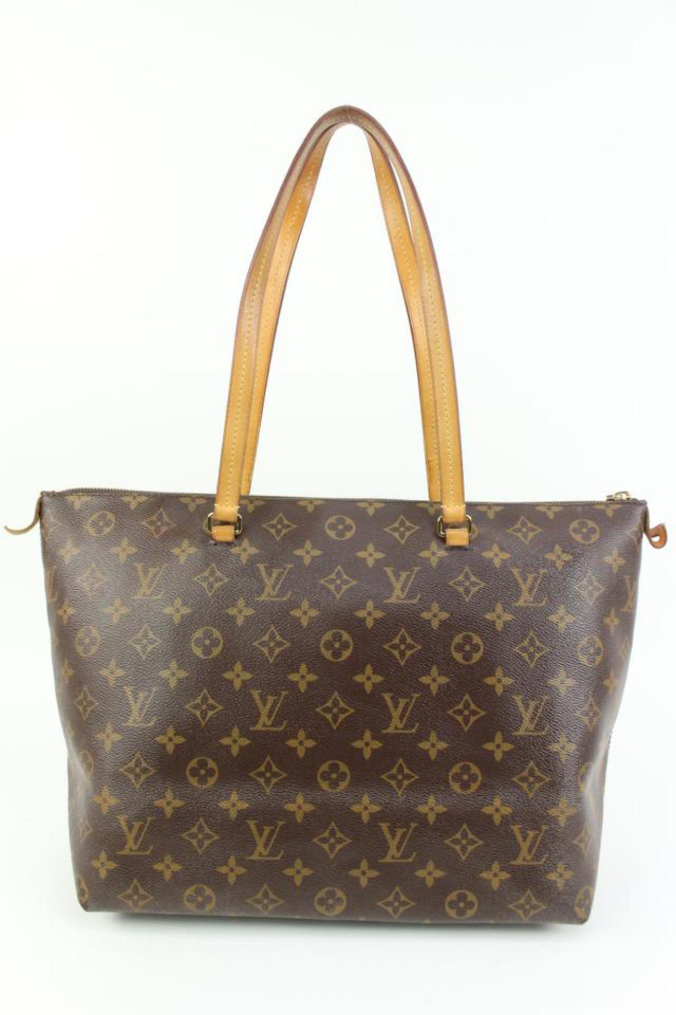 Louis Vuitton DIscontinued Monogram Iena MM Zip Tote Shoulder Bag 35lk324s In Good Condition In Dix hills, NY
