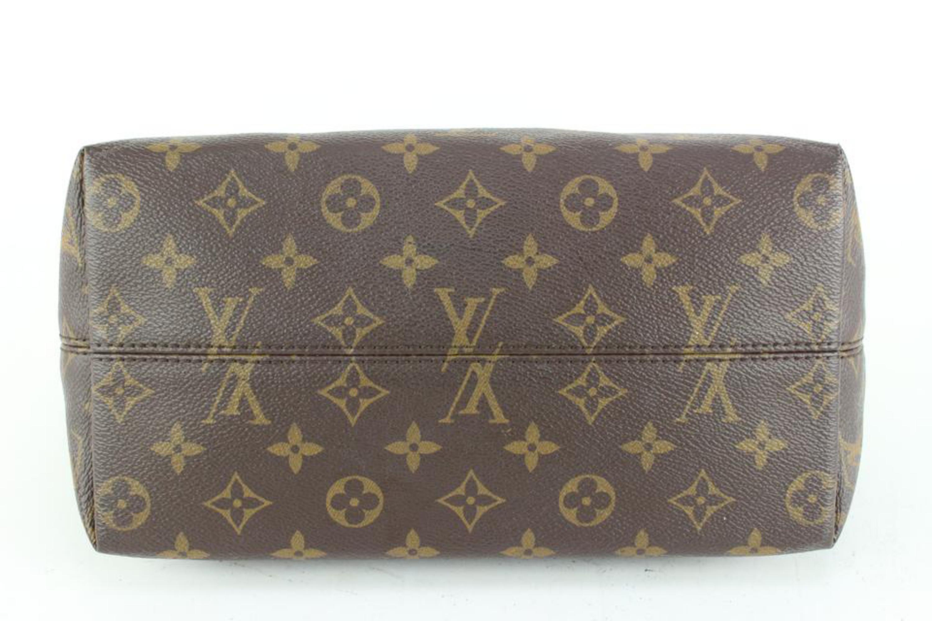Louis Vuitton Discontinued Monogram Iena PM Zip Tote Bag 86lk67s In Fair Condition For Sale In Dix hills, NY