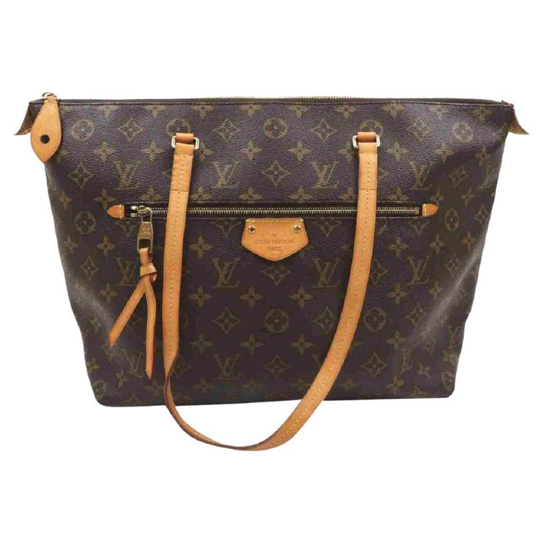 Louis Vuitton Grey Leather Metallic Zip Close Monogram Bag — Labels Resale  Boutique