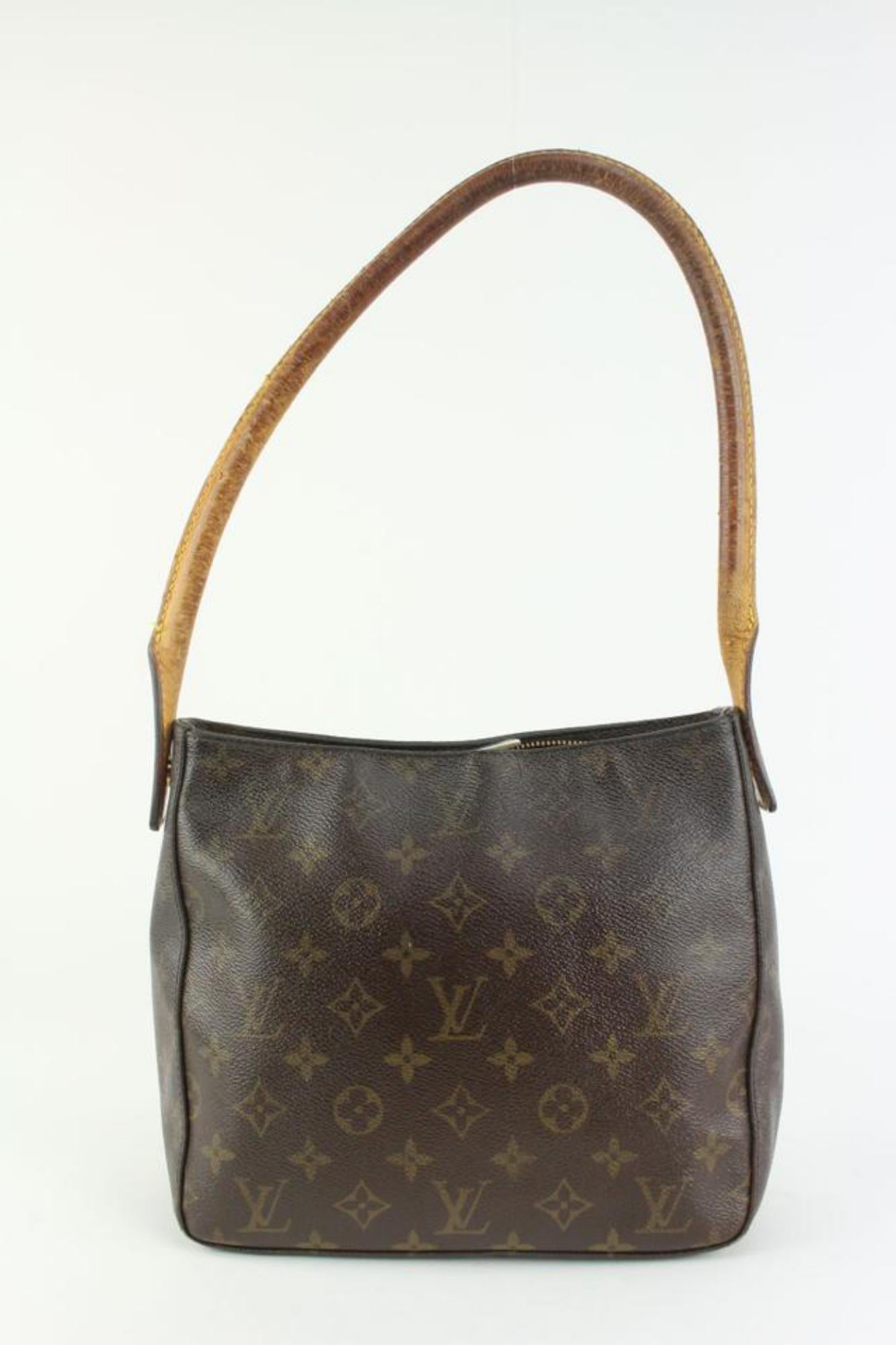 Women's Louis Vuitton Discontinued Monogram Loopin MM Zip Hobo 5LZ1209 For Sale