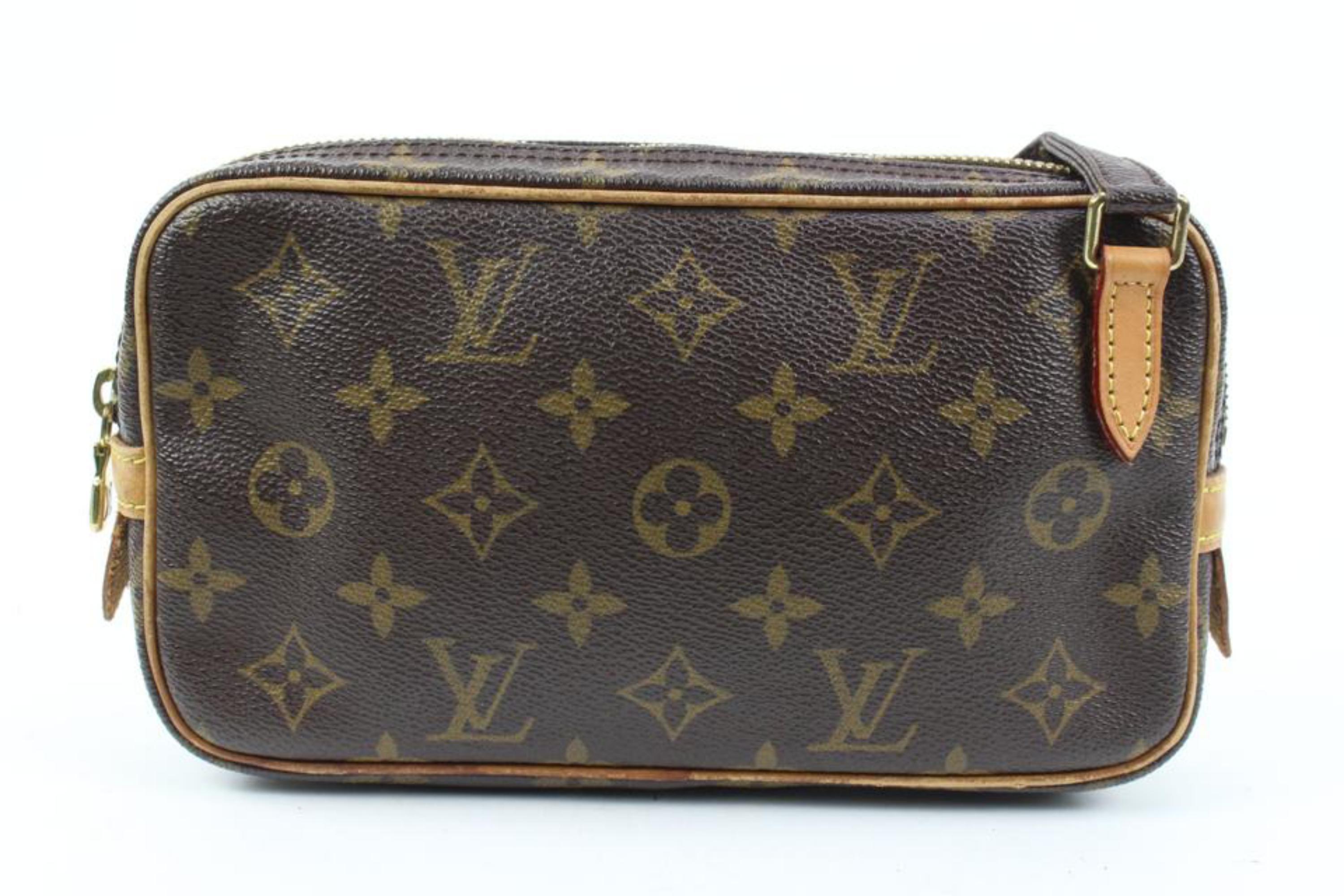 Louis Vuitton Discontinued Monogram Pochette Marly Bandouliere Crossbody 9lv126s In Good Condition For Sale In Dix hills, NY