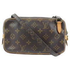 Used Louis Vuitton Discontinued Monogram Pochette Marly Bandouliere Crossbody 9lv126s