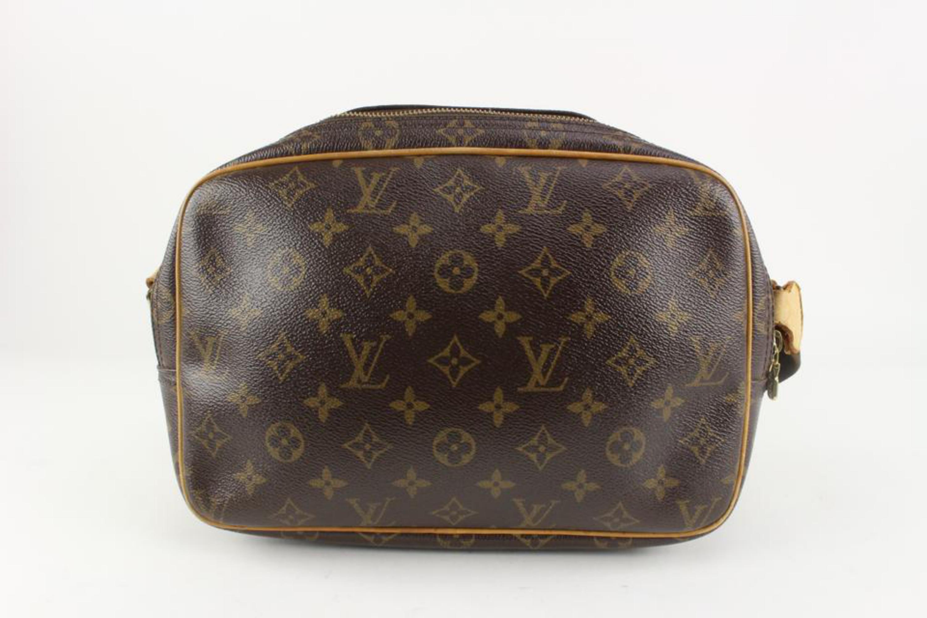 Black Louis Vuitton Discontinued Monogram Reporter PM Messenger Crossbody Bag 1215lv4