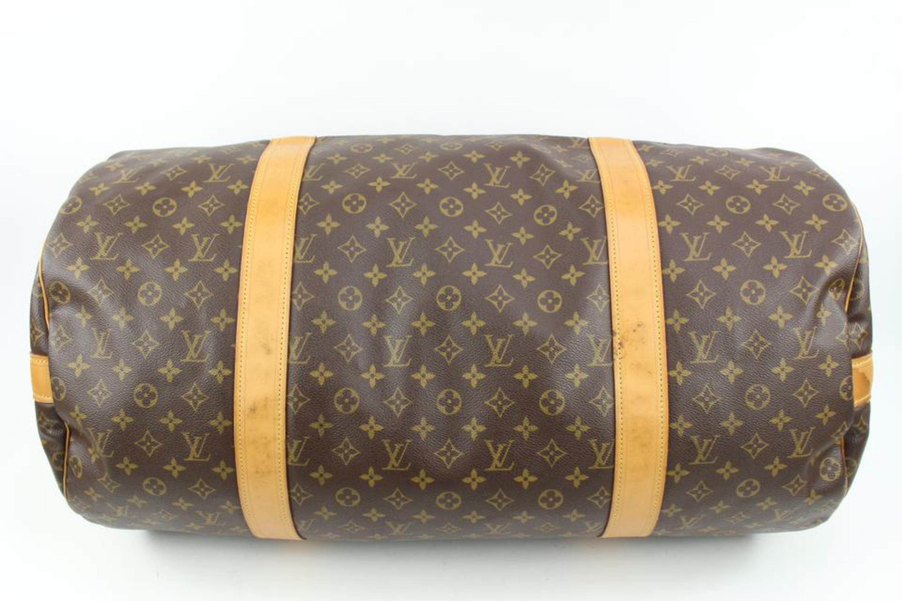 Louis Vuitton Discontinued Monogram Sac Polochon 70 Keepall Bandouliere 125lv36  For Sale 3