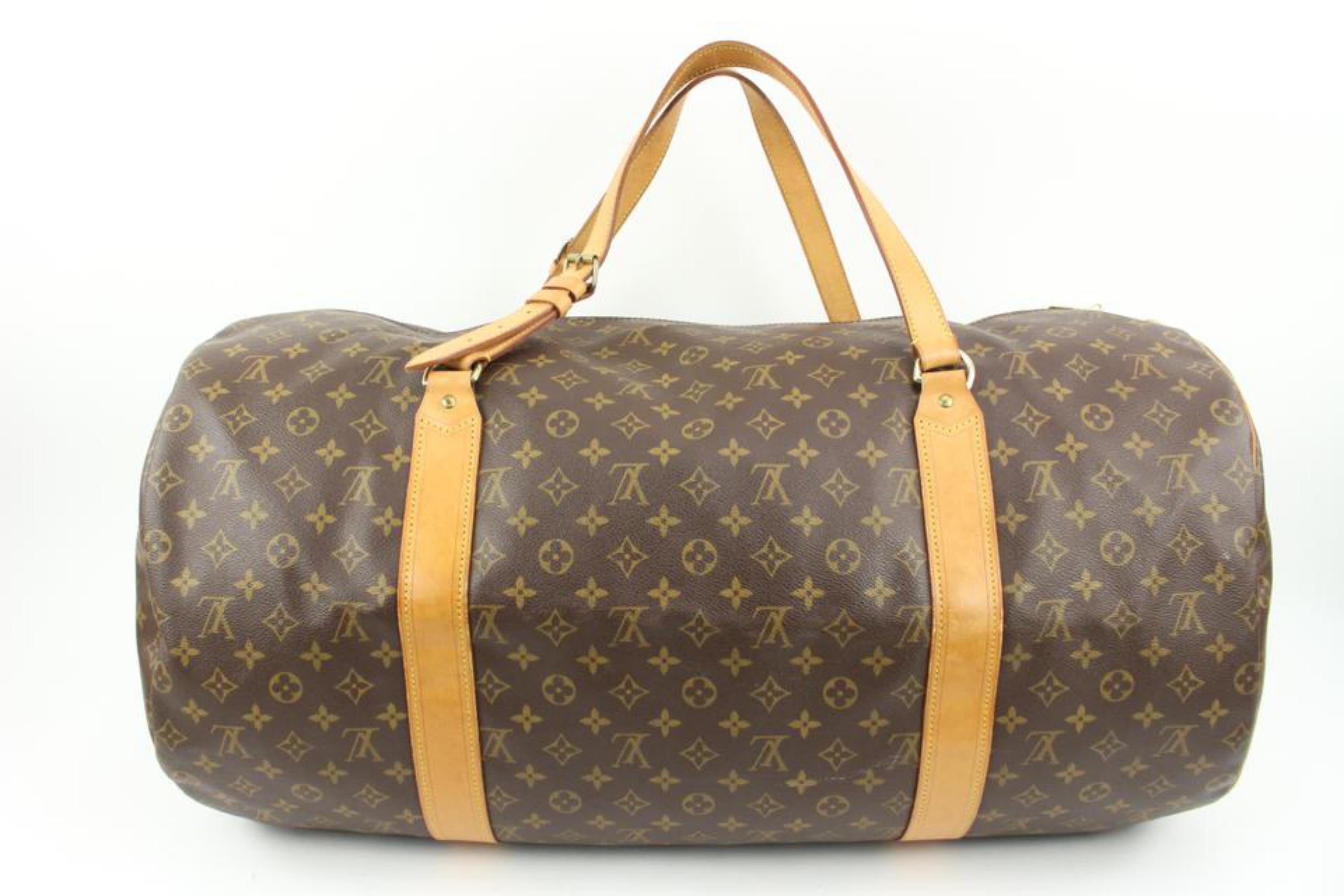 Gray Louis Vuitton Discontinued Monogram Sac Polochon 70 Keepall Bandouliere 125lv36  For Sale