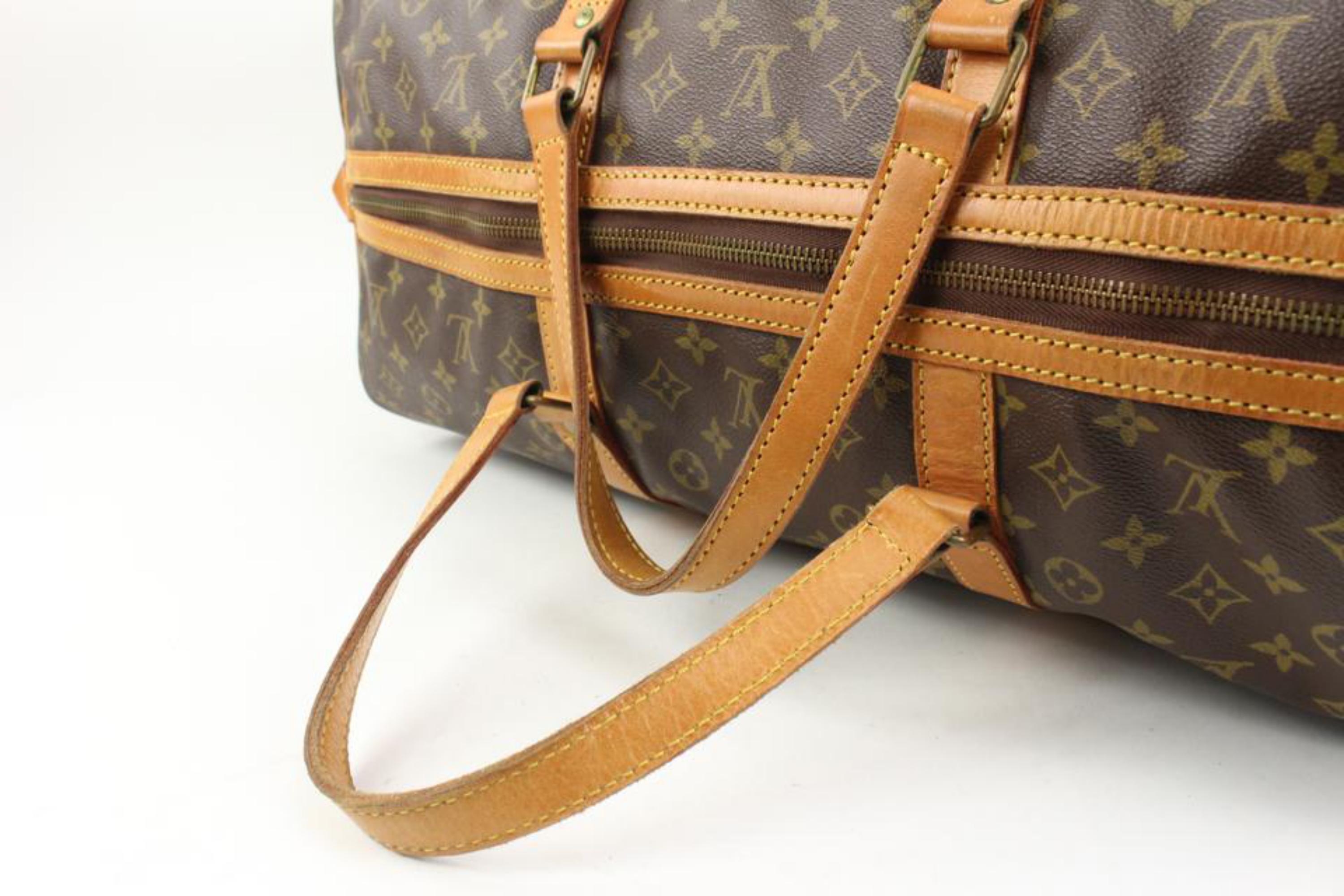 Louis Vuitton Discontinued Monogram Sac Souple 55 Duffle Bag 24lk31s For Sale 4