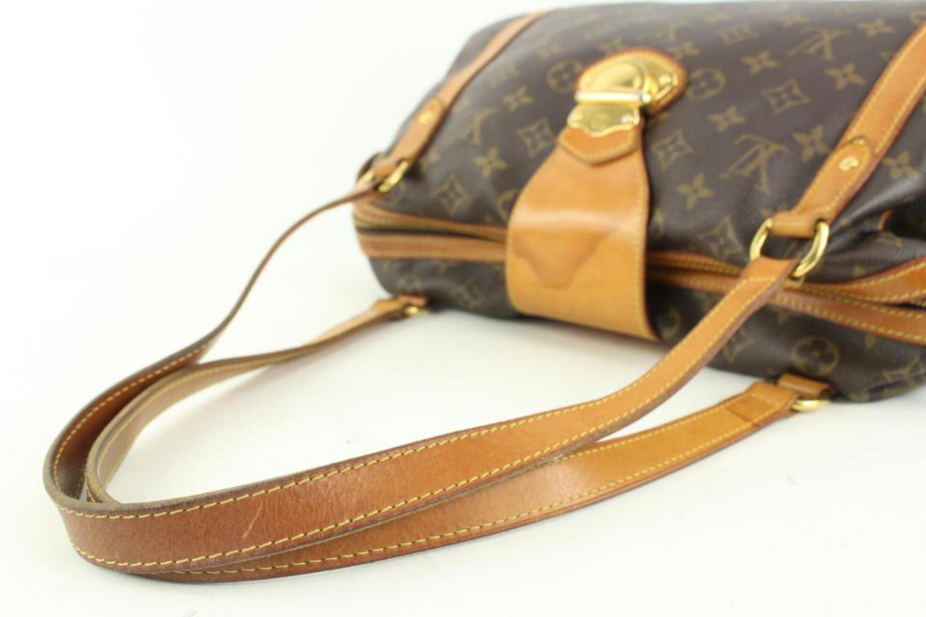 Brown Louis Vuitton Discontinued Monogram Stresa PM Bowler Shoulder bag 111lv18