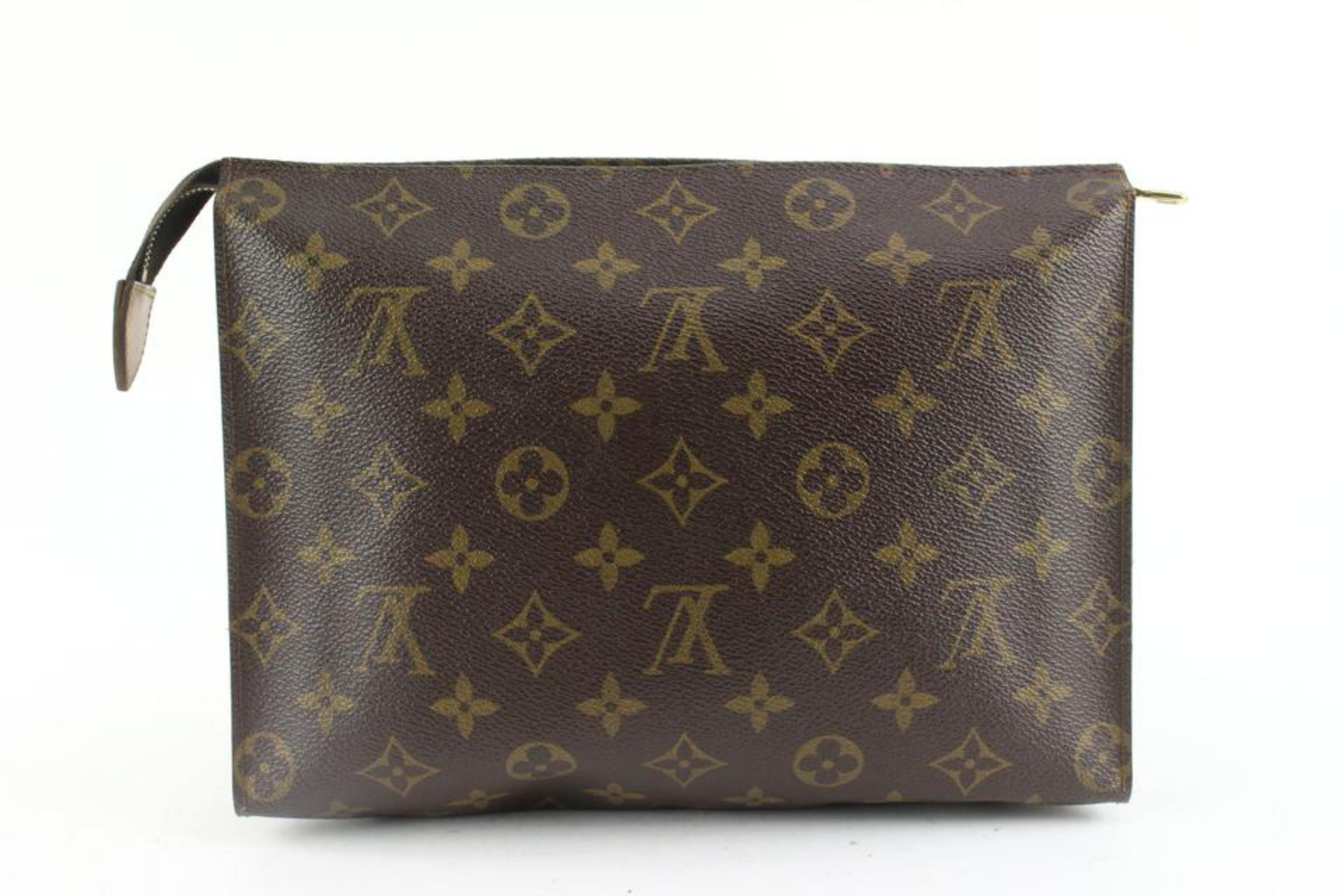 Black Louis Vuitton Discontinued Monogram Toiletry Pouch 26 Cosmetic Case 1224lv40 For Sale