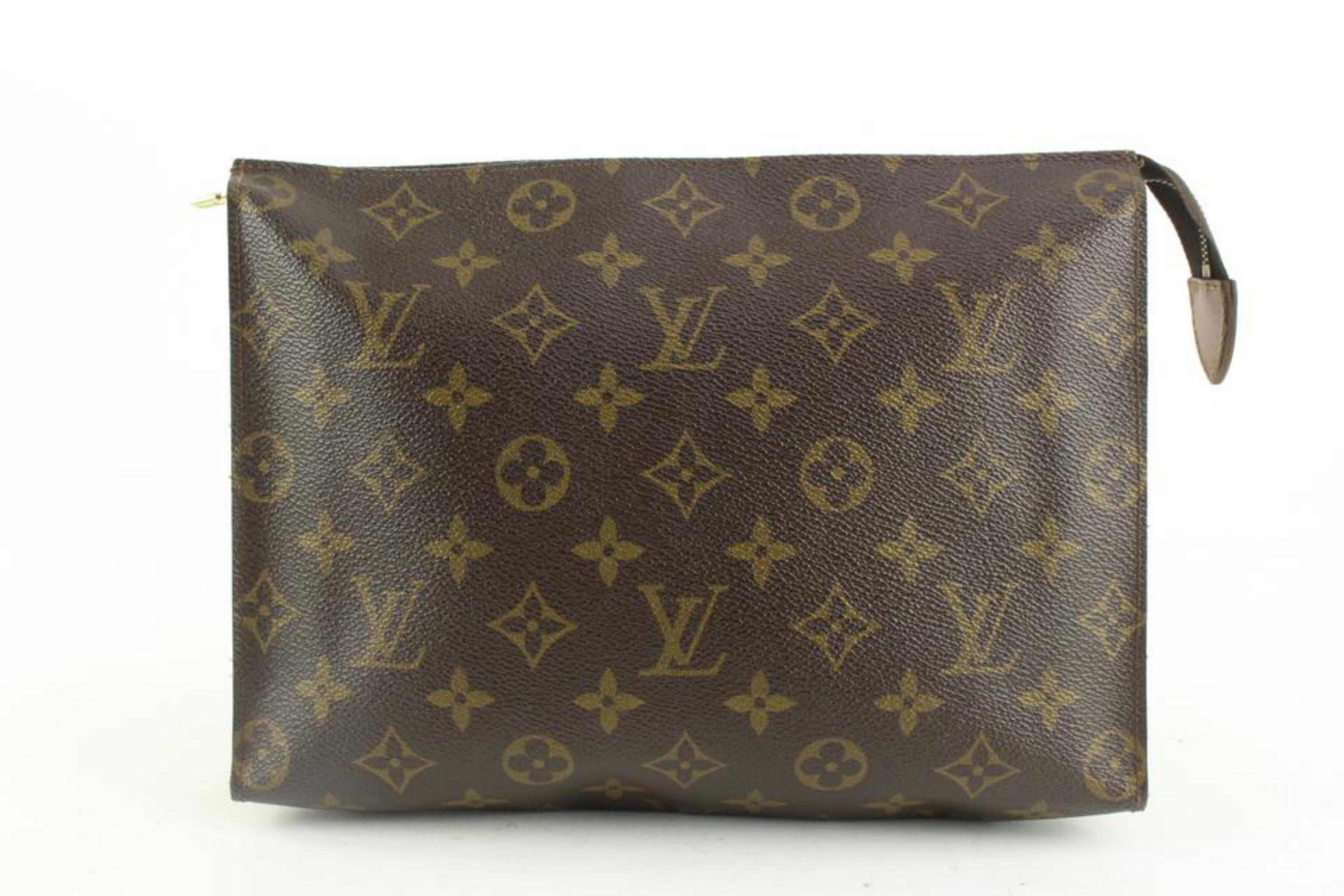 Louis Vuitton Discontinued Monogram Toiletry Pouch 26 Cosmetic Case 1224lv40 For Sale