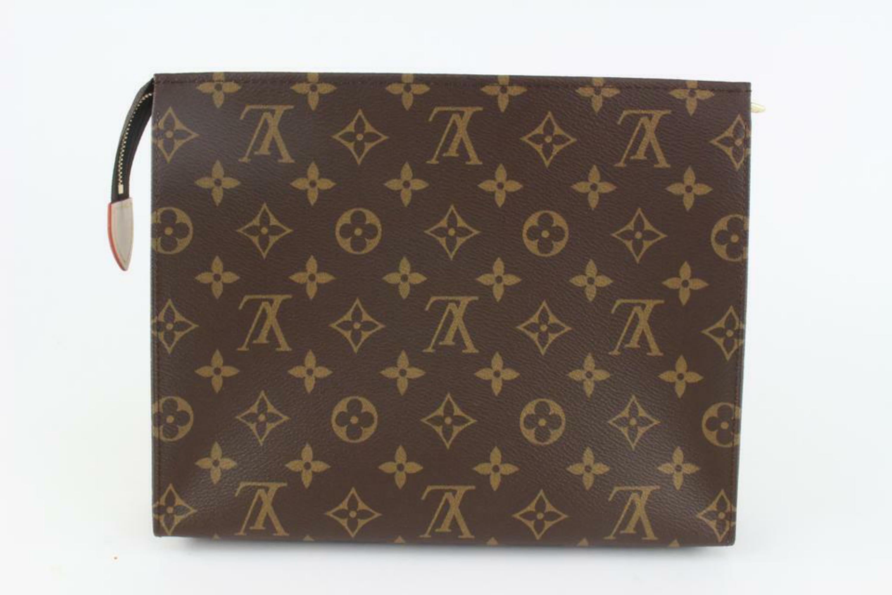 Black Louis Vuitton Discontinued Monogram Toiletry Pouch 26 Cosmetic Case 1LK1118 For Sale