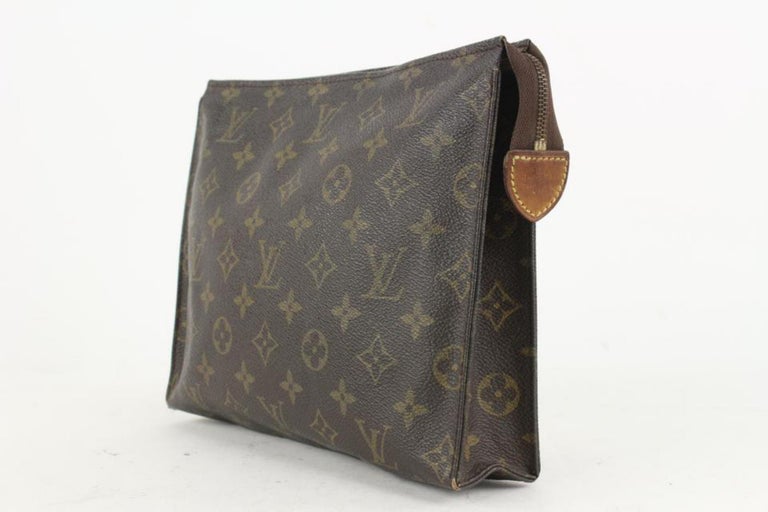 Louis Vuitton Discontinued Monogram Toiletry Pouch 26 Cosmetic Case 1LK1118