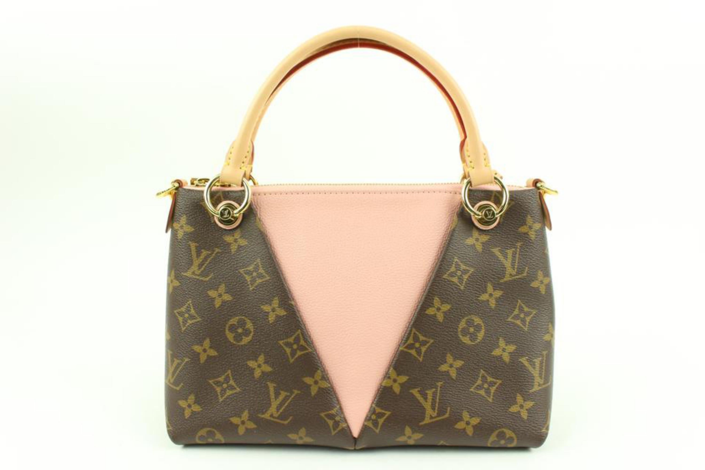 Louis Vuitton Discontinued Monogram x Pink V Tote BB 2way Crossbody 33lk31s In New Condition In Dix hills, NY