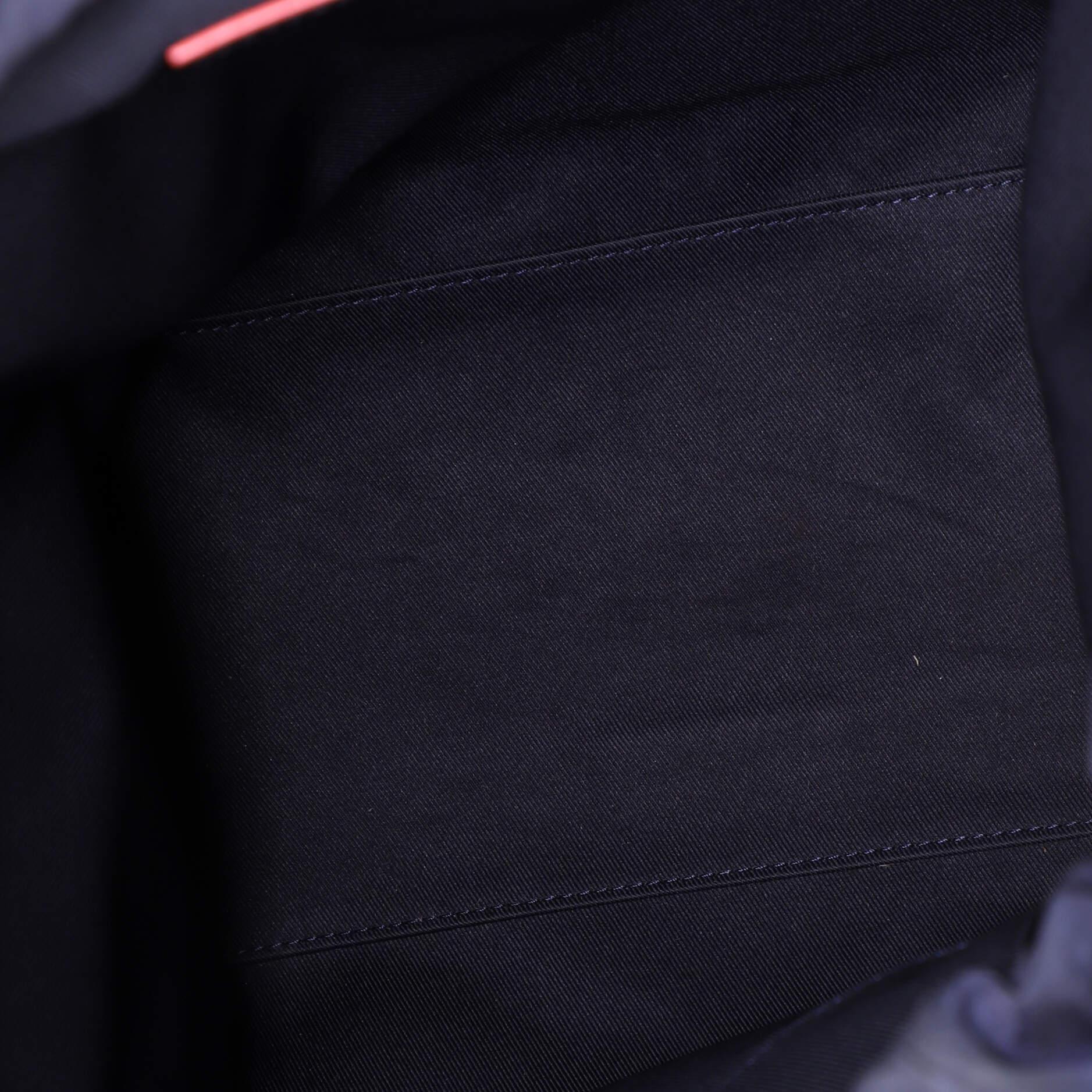 black louis vuitton bag with blue inside