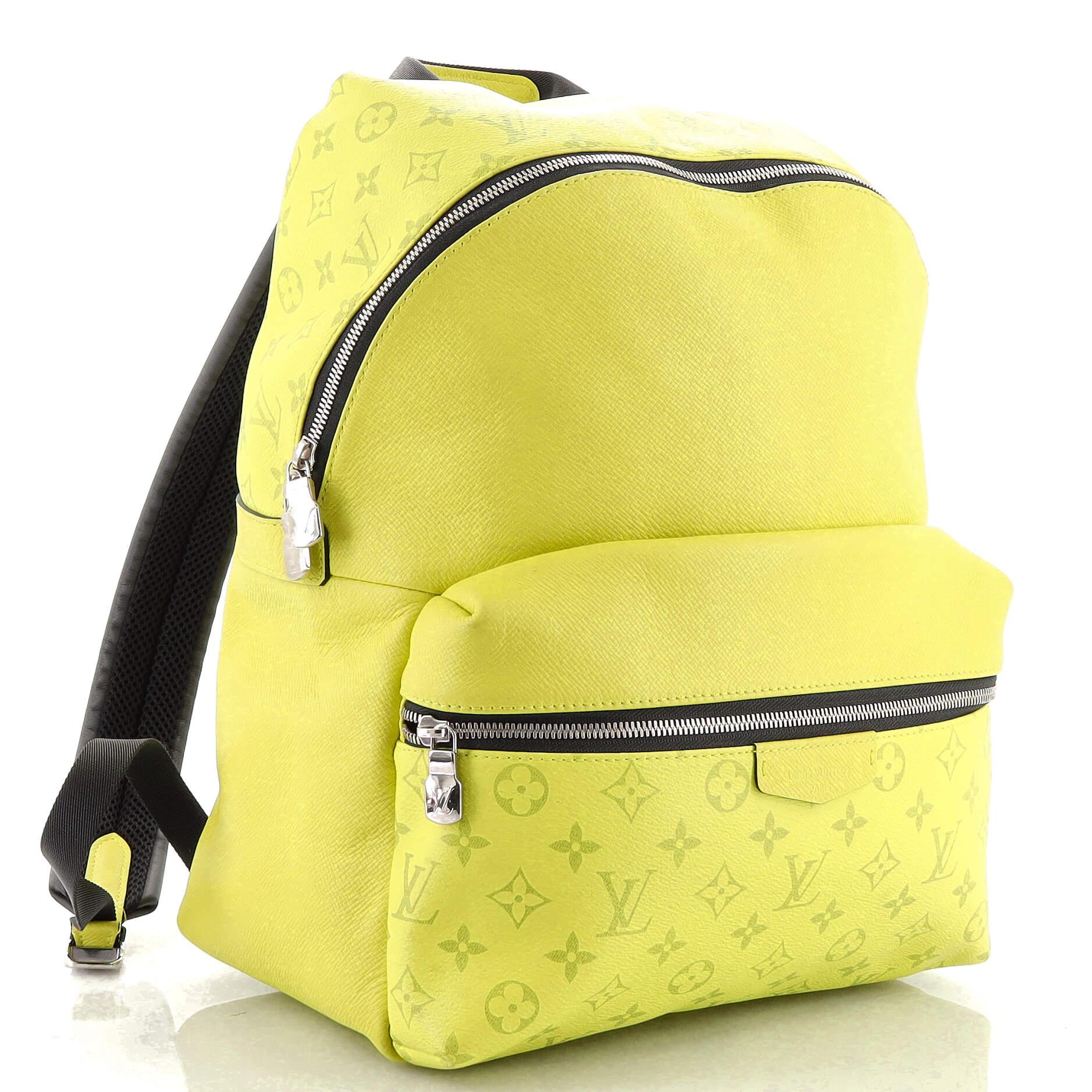 Yellow Louis Vuitton Discovery Backpack Monogram Taigarama PM