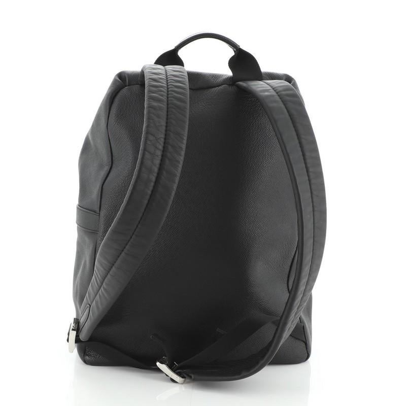 Black Louis Vuitton Discovery Backpack Taiga Leather PM