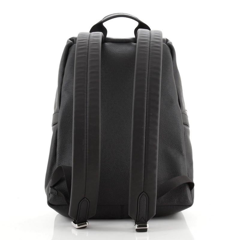 Black Louis Vuitton Discovery Backpack Taiga Leather PM