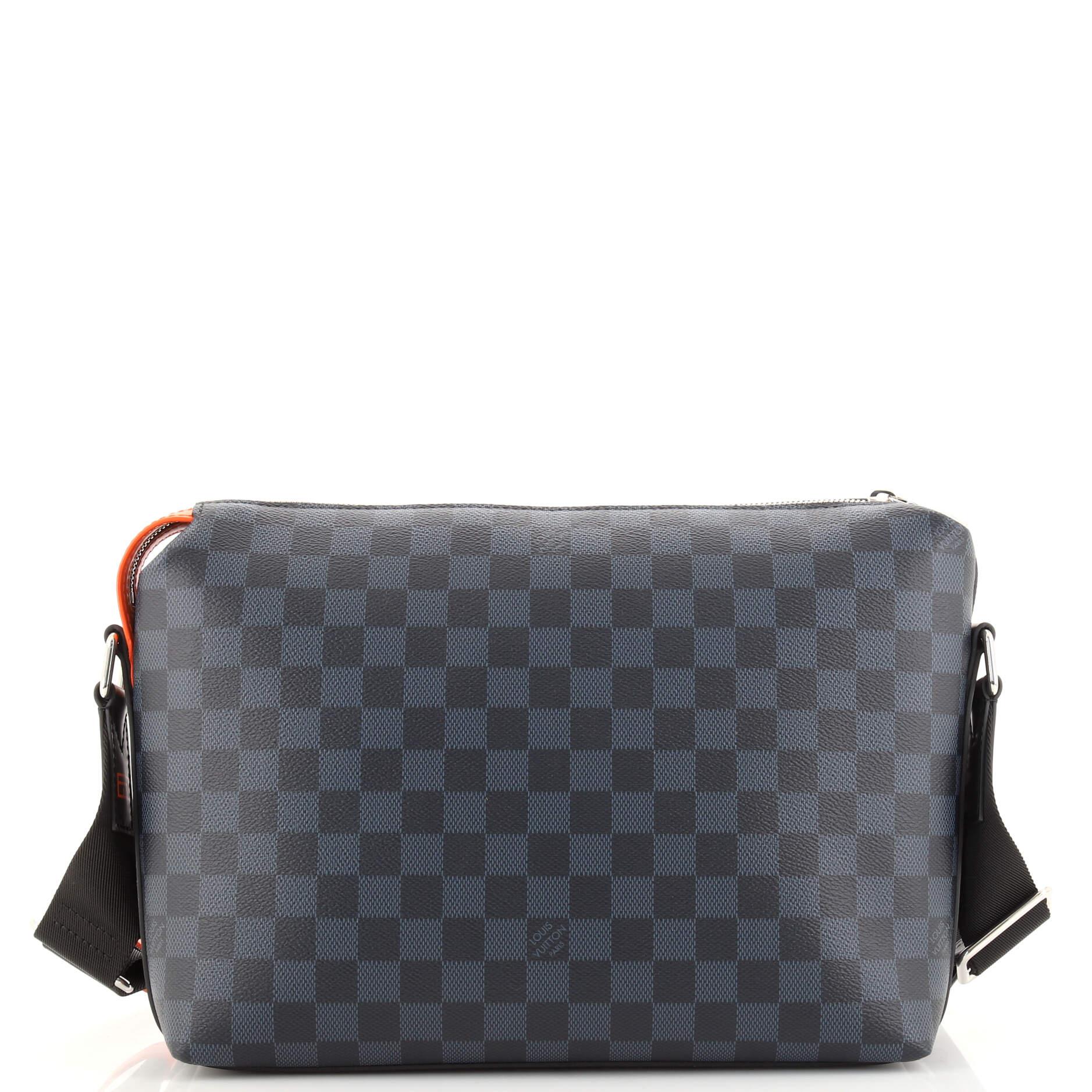 Black Louis Vuitton Discovery Messenger Limited Edition Damier Cobalt Race PM