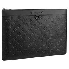 Louis Vuitton Discovery Pochette Black Monogram Shadow Leather