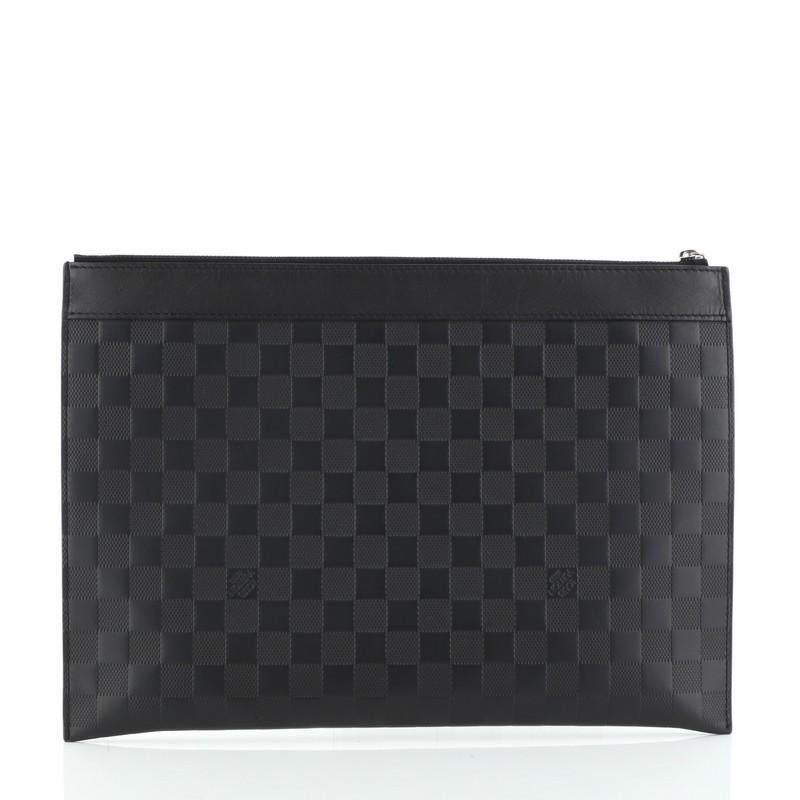 Black Louis Vuitton Discovery Pochette Damier Infini Leather GM