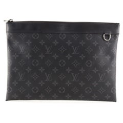 Louis Vuitton Discovery Pochette Monogram Shadow Leather GM at 1stDibs