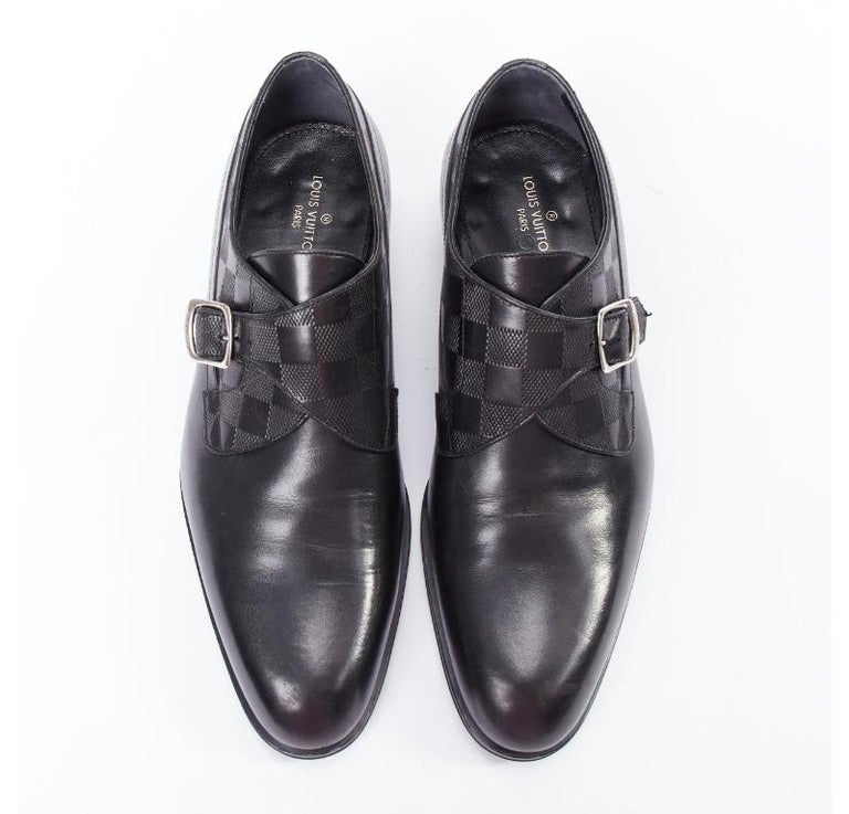 LOUIS VUITTON District black Damier check emboss calf buckle  display picture 3