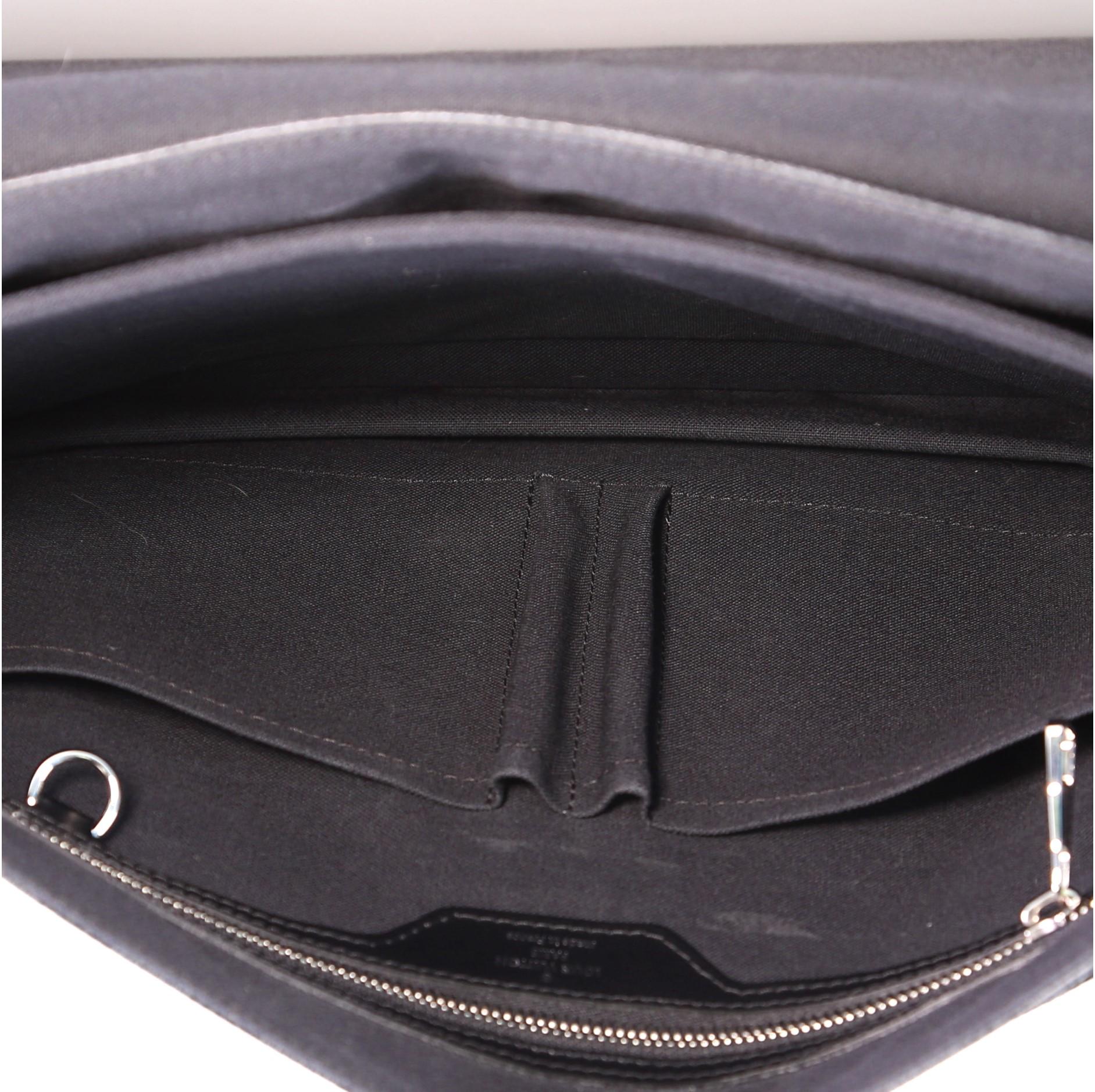 Black Louis Vuitton District Messenger Bag Damier Graphite MM,