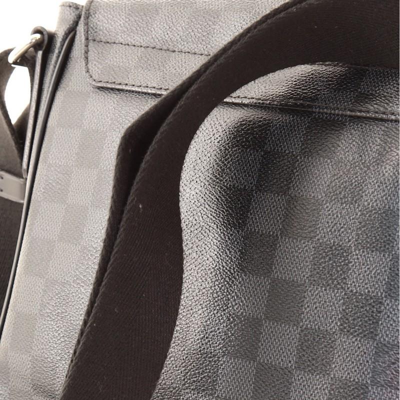 Black Louis Vuitton District Messenger Bag Damier Graphite PM