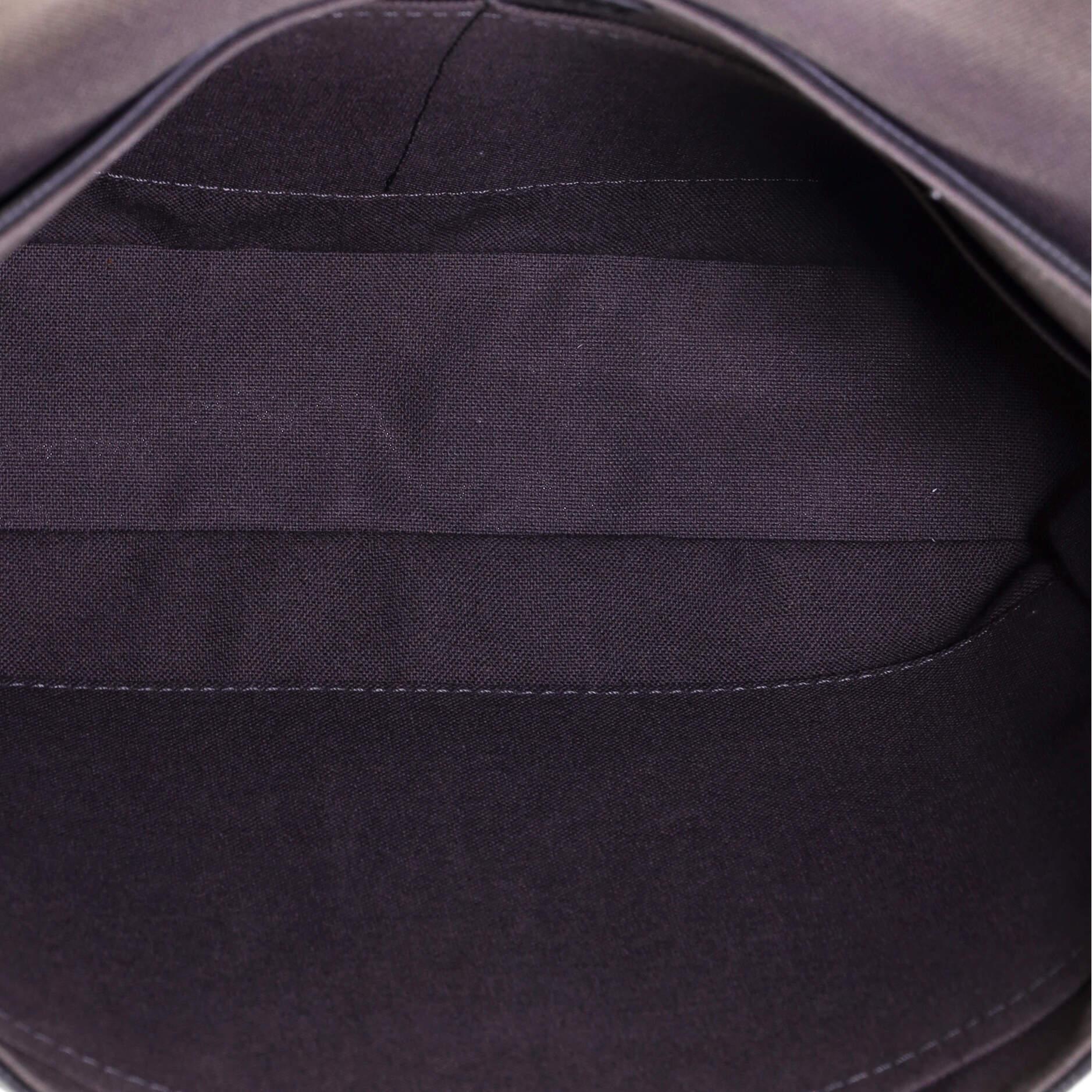 Black Louis Vuitton District Messenger Bag Damier Infini Leather PM
