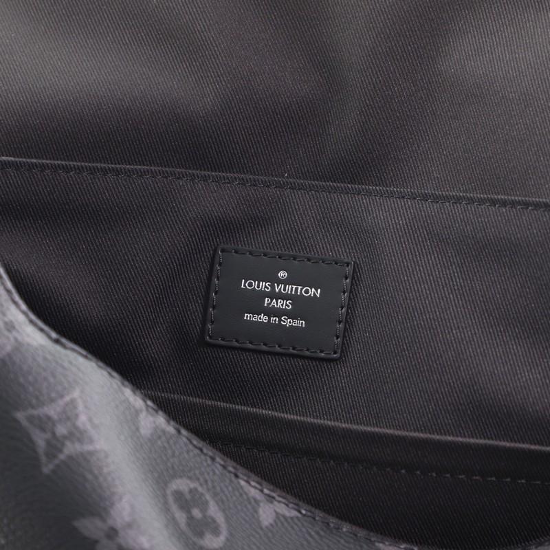 Black Louis Vuitton District Messenger Bag Monogram Eclipse Canvas PM