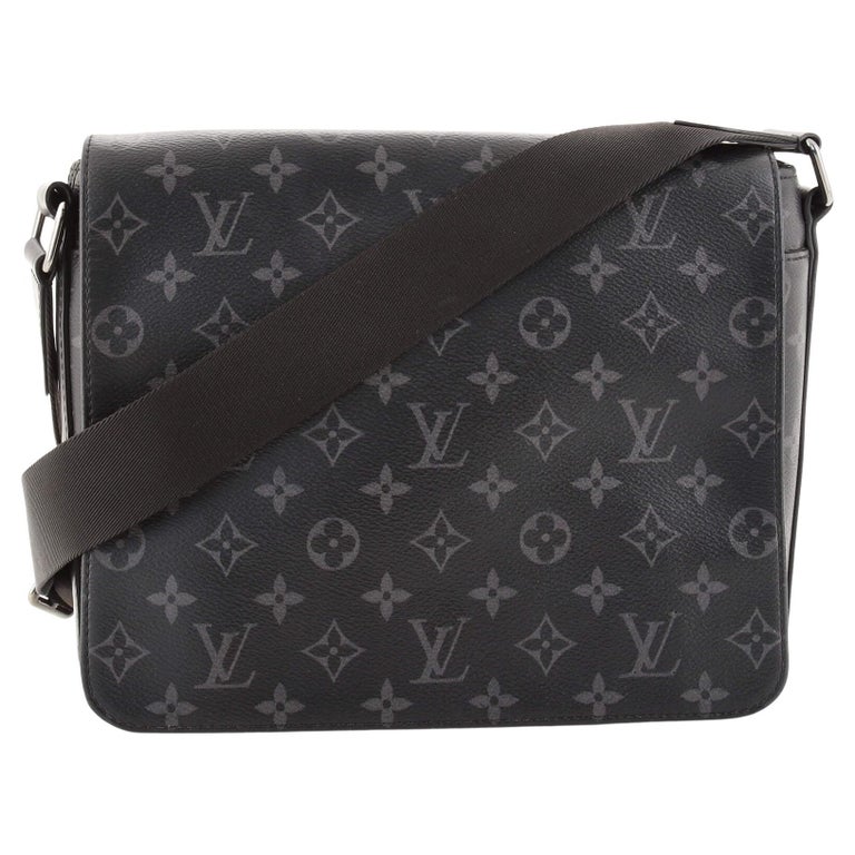 District PM Messenger Bag - Luxury Monogram Eclipse Grey