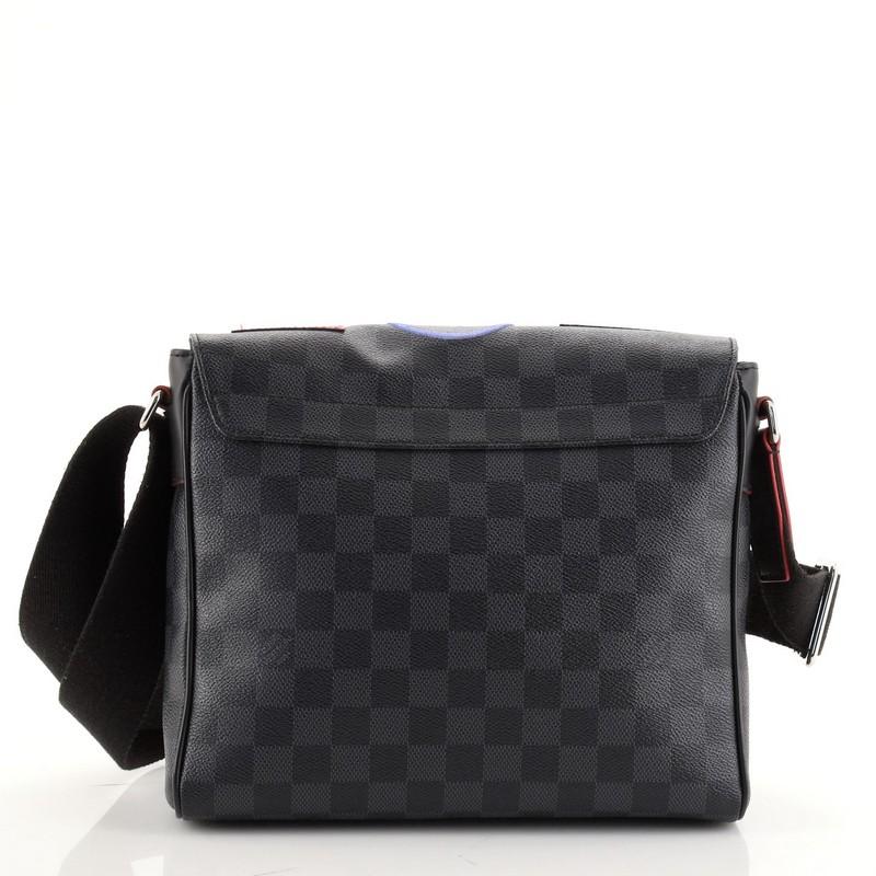 Black Louis Vuitton District NM Messenger Bag Alps Patches Damier Graphite PM