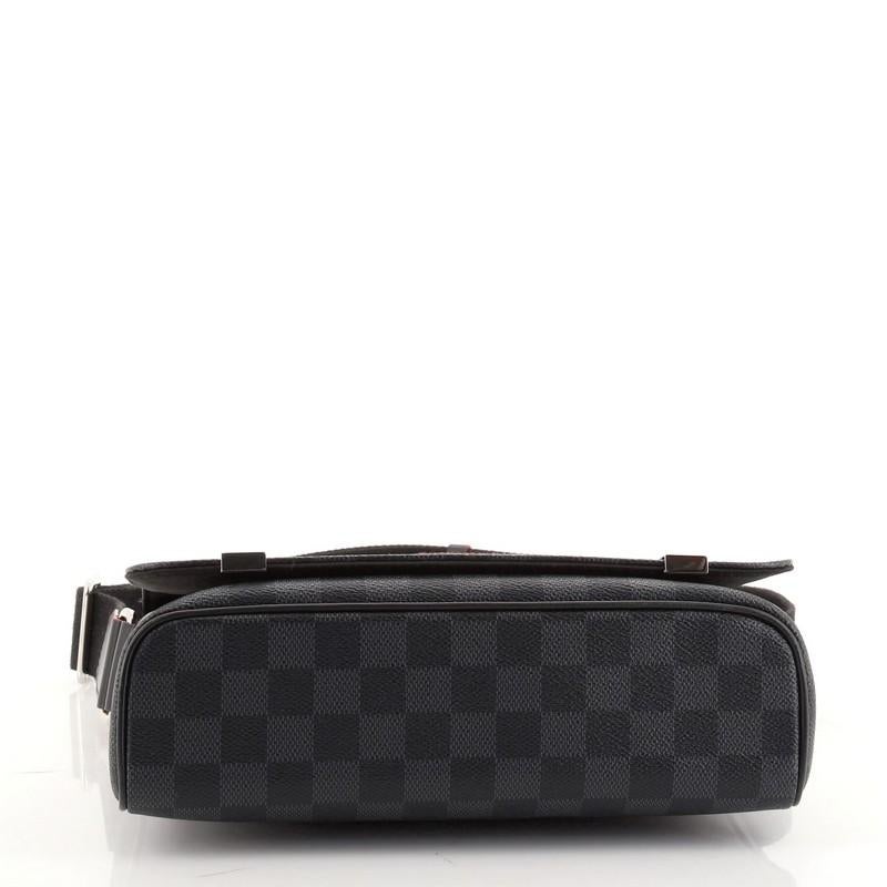 Louis Vuitton District NM Messenger Bag Alps Patches Damier Graphite PM In Good Condition In NY, NY