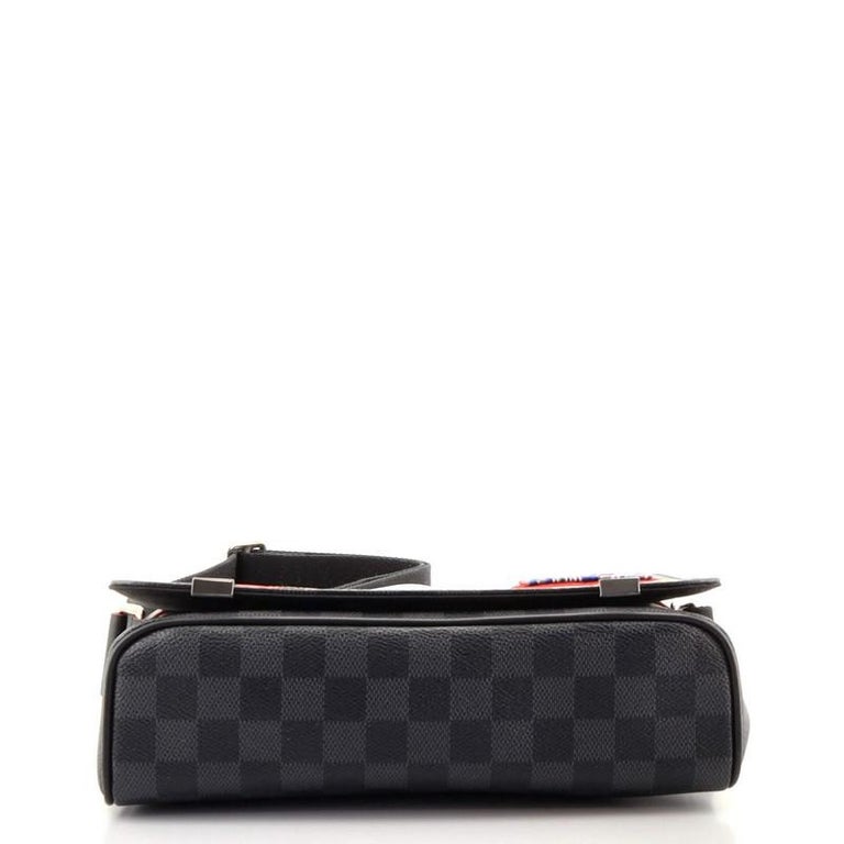 Louis Vuitton Black Multiple Patches Damier Graphite Alpes Story Bifold  11lz1023 For Sale at 1stDibs