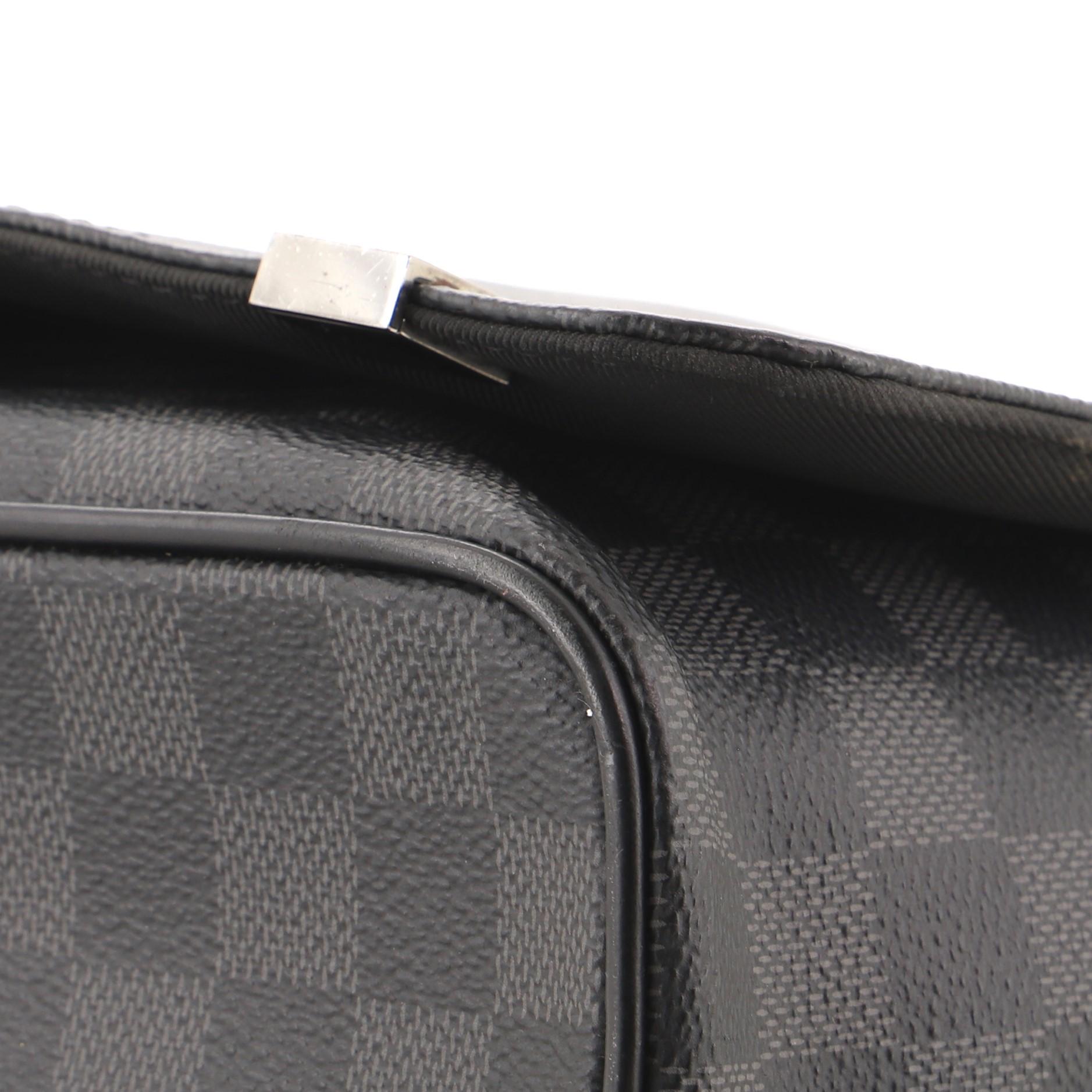 Black Louis Vuitton District NM Messenger Bag Damier Graphite PM