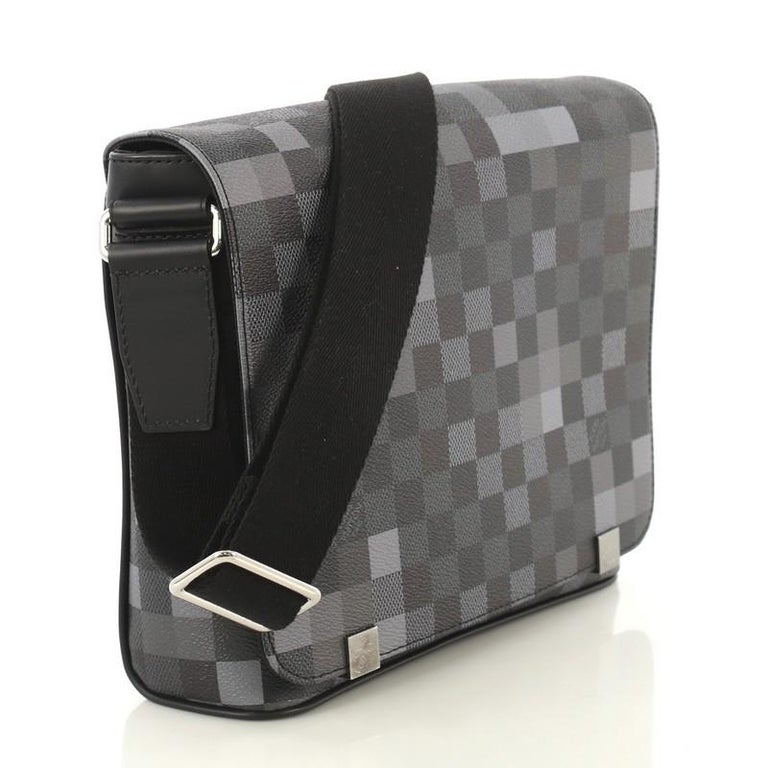 Louis Vuitton District NM Messenger Bag Limited Edition Damier Graphite Pixel PM at 1stdibs